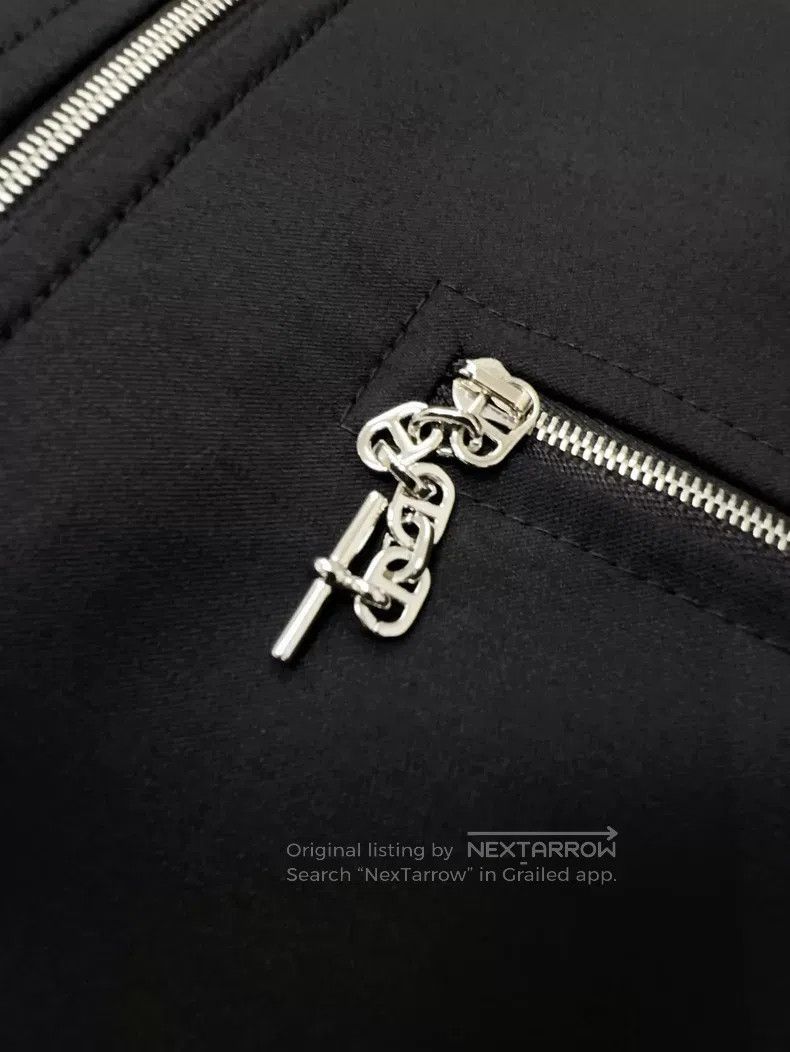 Hermes Hermes Black Long Sleeve Zip Jacket Pig Nose Zip Design Ja Size XS / US 0-2 / IT 36-38 - 3 Thumbnail