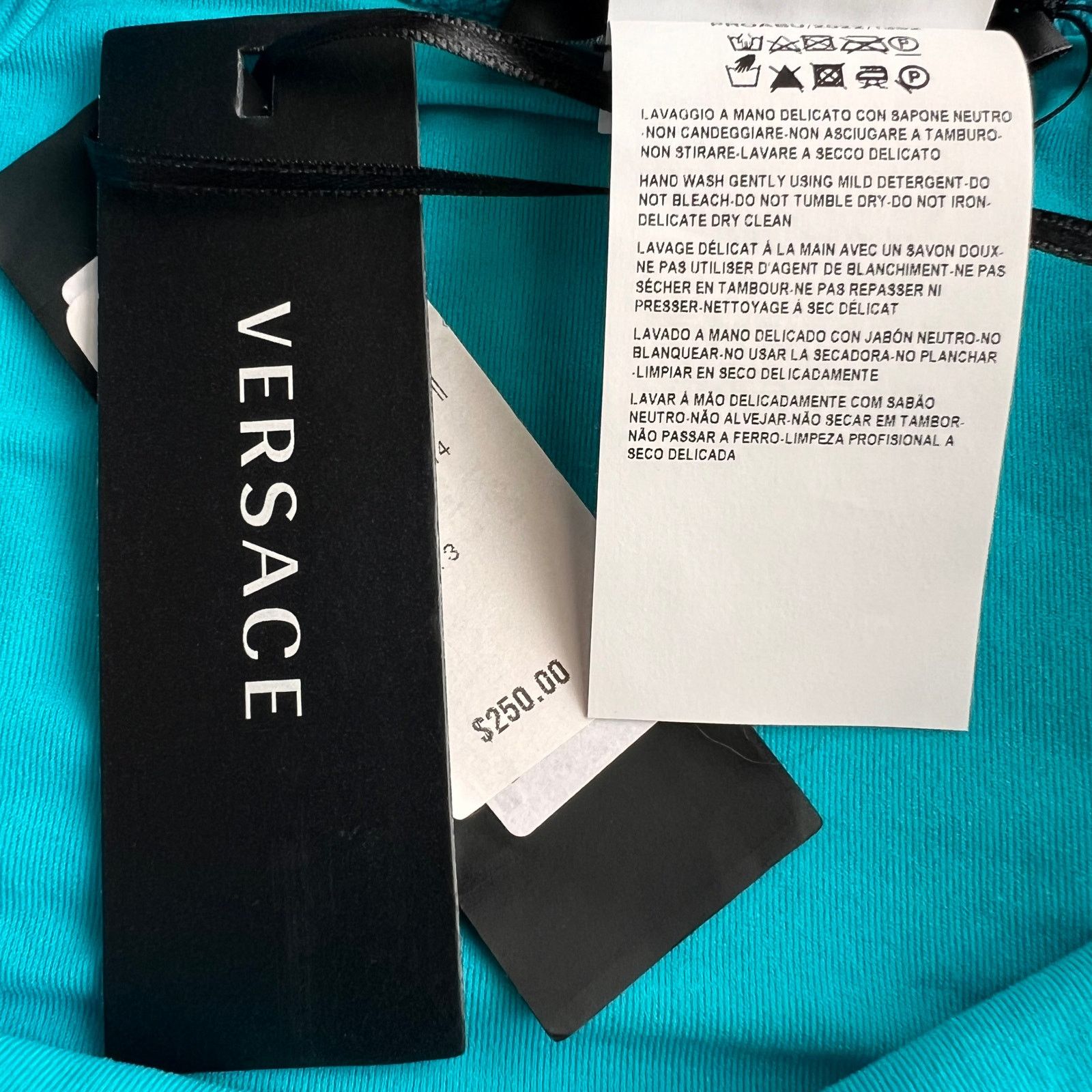 Calvin Klein VERSACE Greca Sponge Knit Bikini Top and Bottom Set, XS Size ONE SIZE - 17 Thumbnail