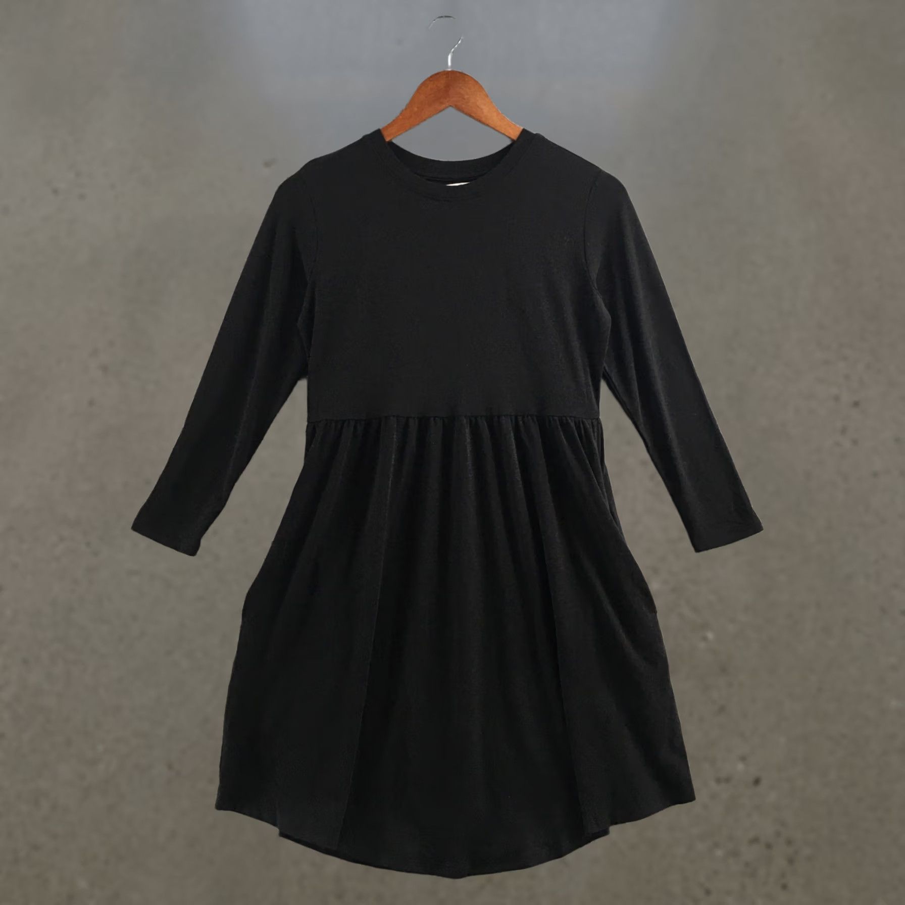 Vintage Maurices Dress Womens XS Black Crewneck Long Sleeve A-Line Casual Wear Shirt Size XS / US 0-2 / IT 36-38 - 1 Thumbnail