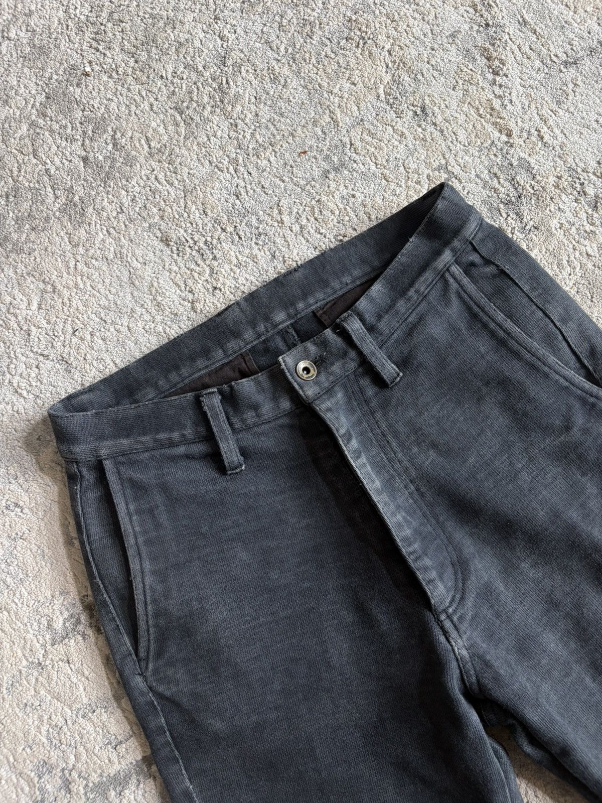 Japanese Brand Acanthus - Charcoal Curve Leg Cutoff Denim Size US 30 / EU 46 - 2 Thumbnail