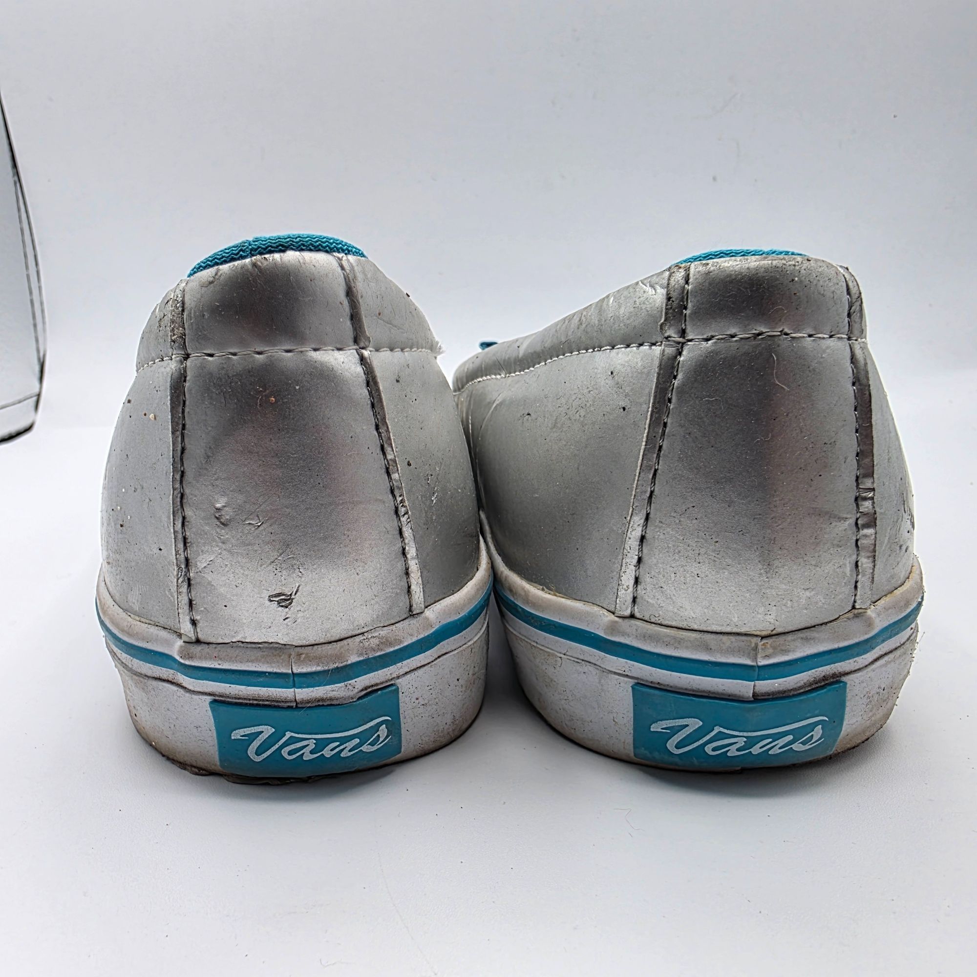 Vans Vans X David & Goliath Womens Size 10 Silver Flat Slip On Sh Size US 10 / IT 40 - 5 Thumbnail