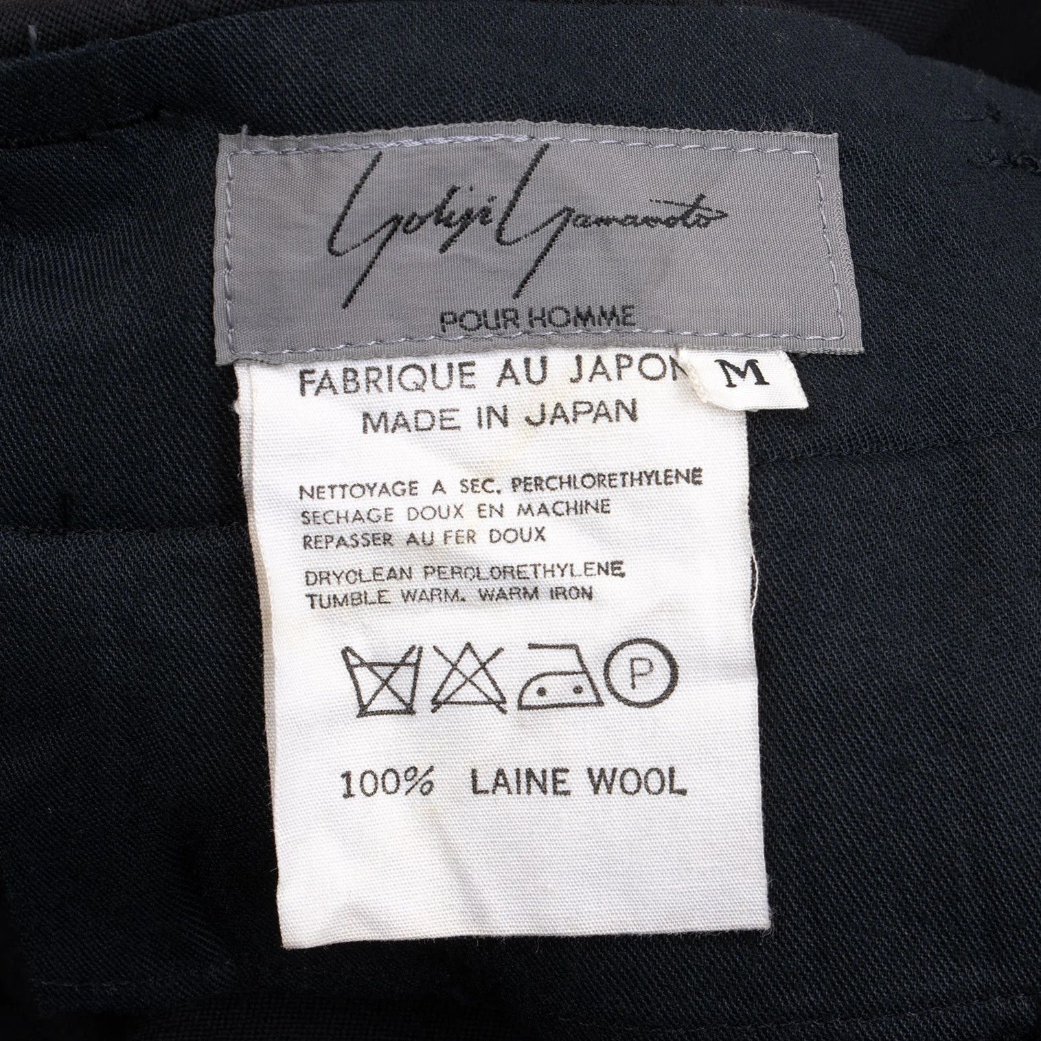 Yohji Yamamoto Yohji Yamamoto Wool Tuck Pants Black M Size US 36 / EU 52 - 16 Thumbnail
