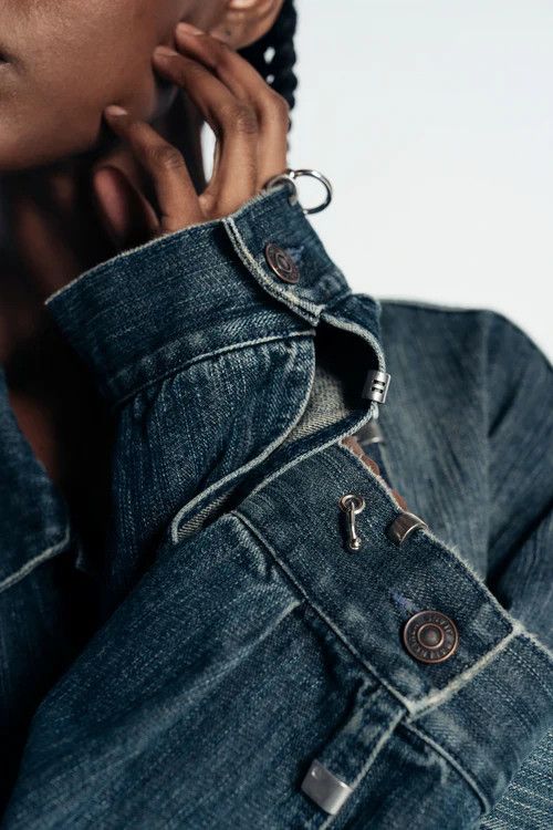 Balenciaga o1mt1gz0125 Pierced Jacket in Dark Ring Size XS / US 0-2 / IT 36-38 - 6 Thumbnail