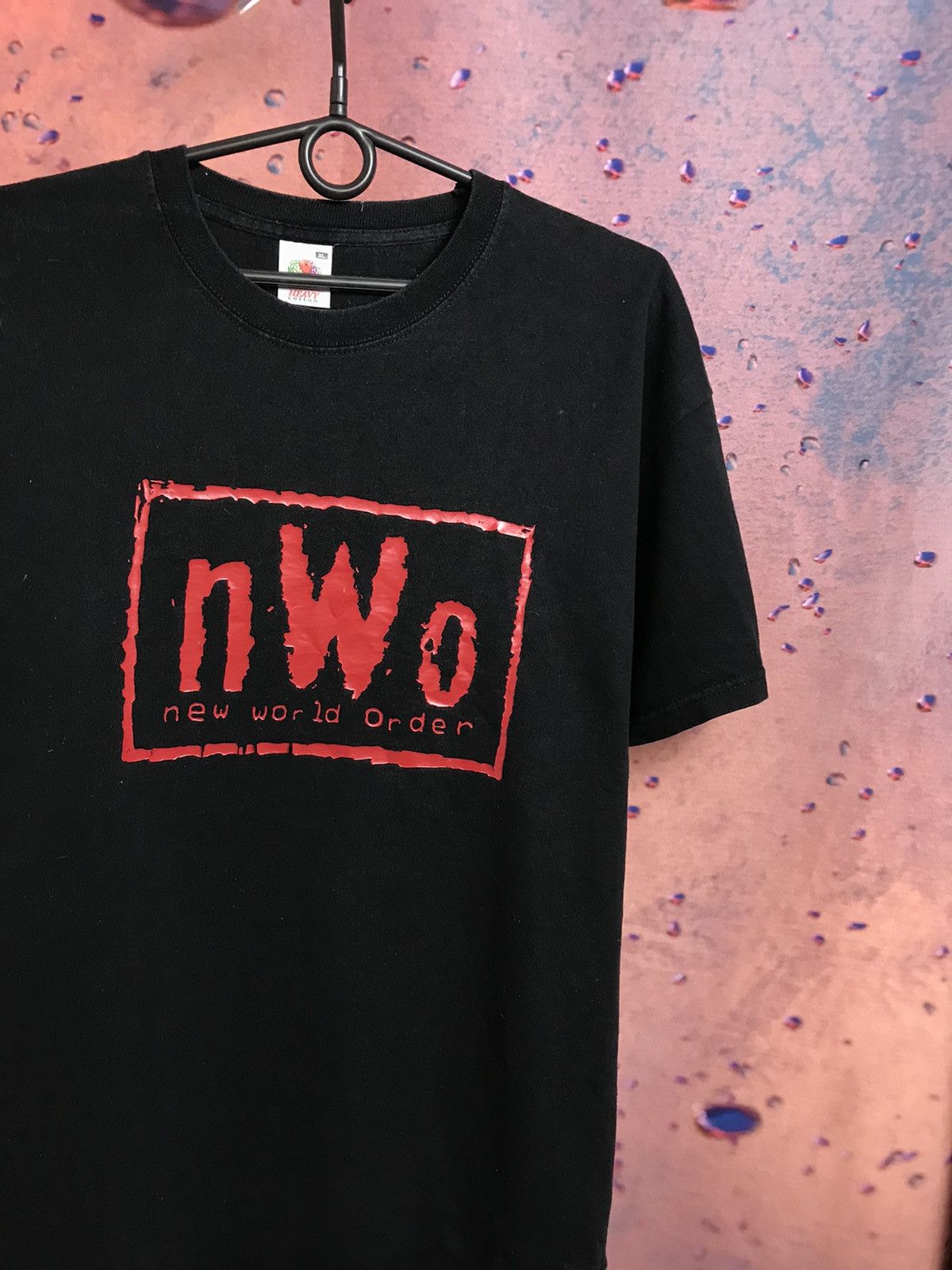 Vintage Vintage NWO New World Order logo single-stitched t-shirt Size US XL / EU 56 / 4 - 1 Thumbnail