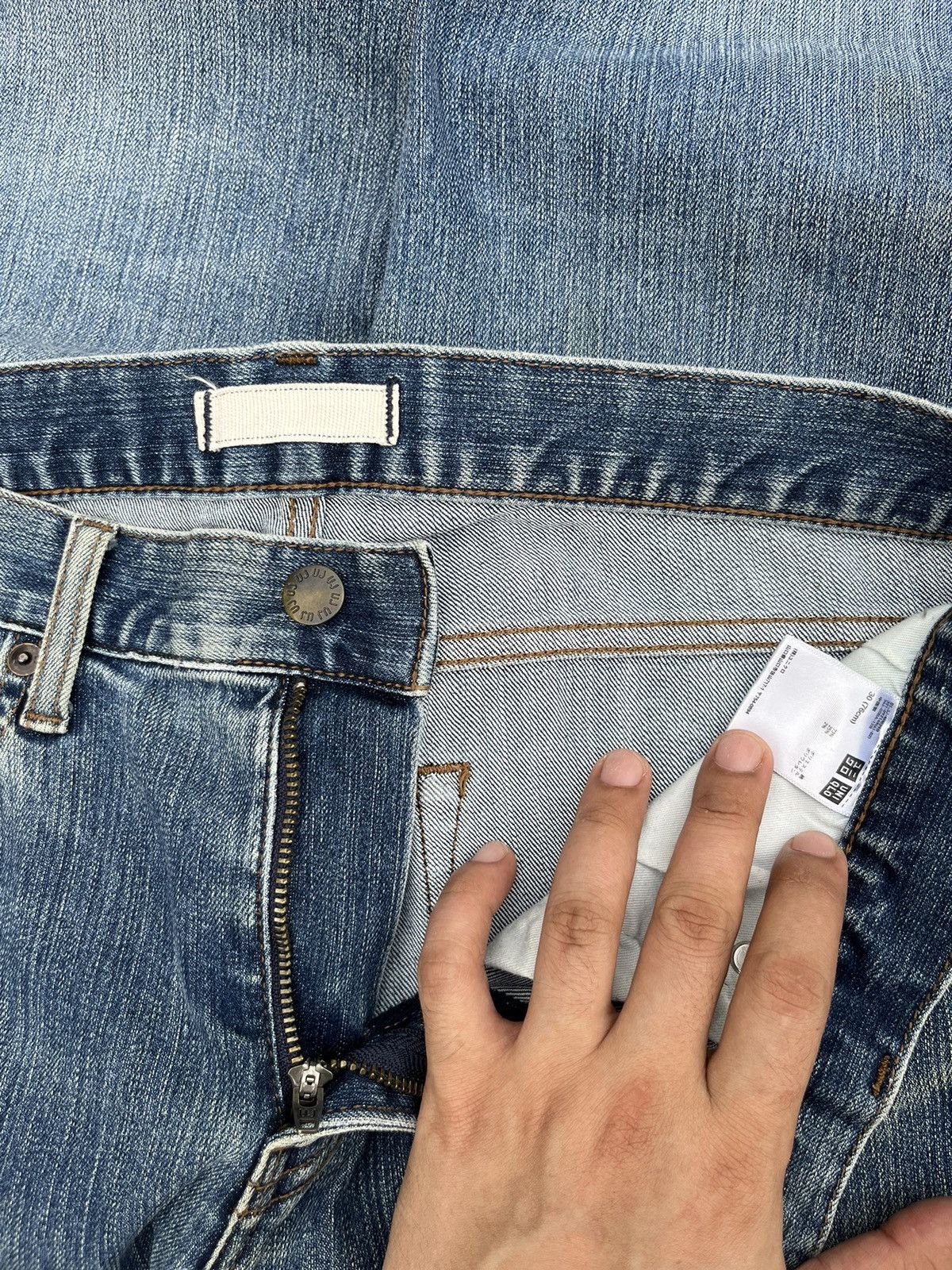Undercover × Uniqlo Vintage Japanese Brand Dirty Mud Washed Classic Leg Jeans Size US 32 / EU 48 - 7 Thumbnail