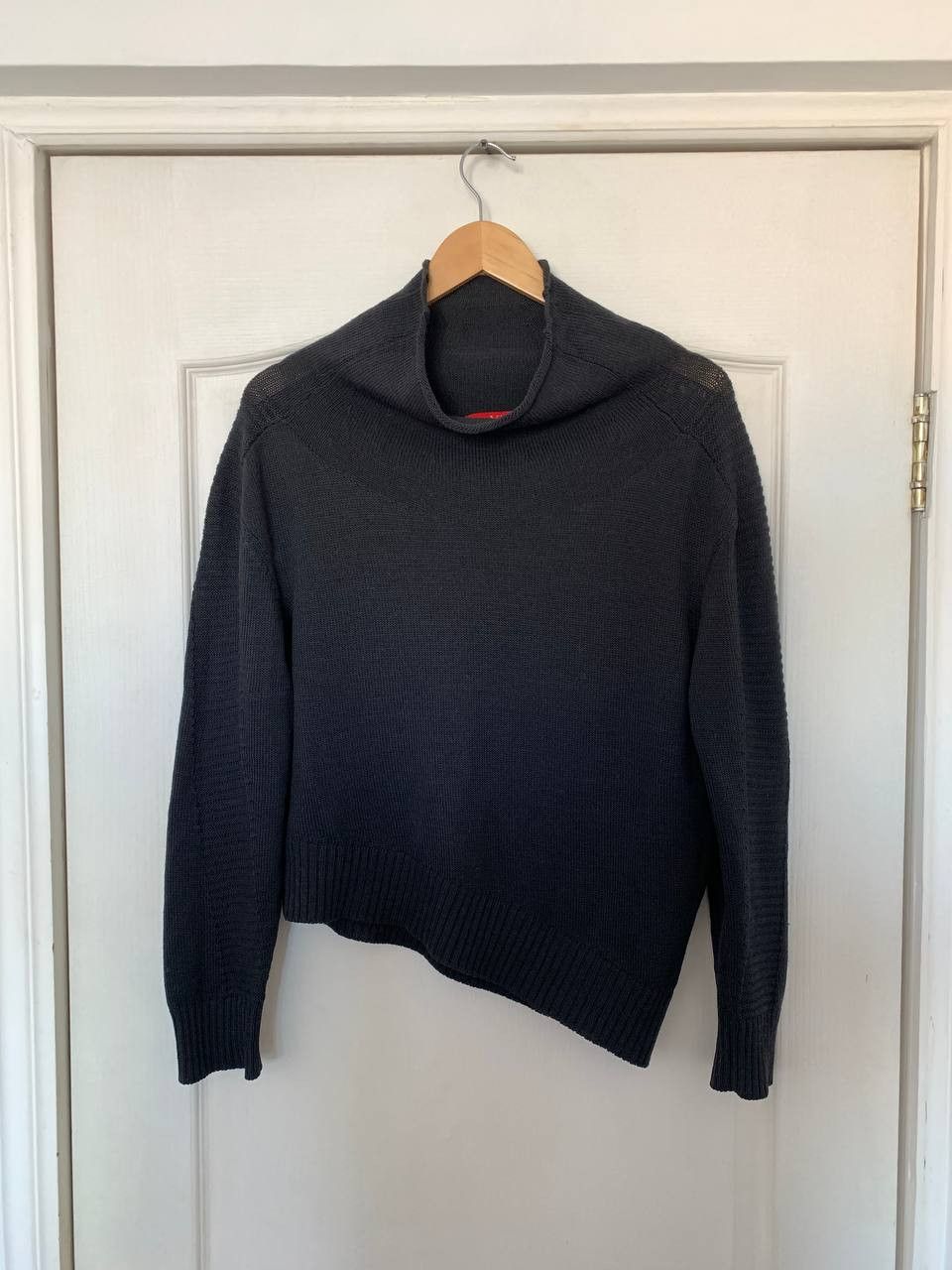 image of Yohji Yamamoto x YS Y's Asymmetric Knit Sweater in Grey, Men's (Size Large)