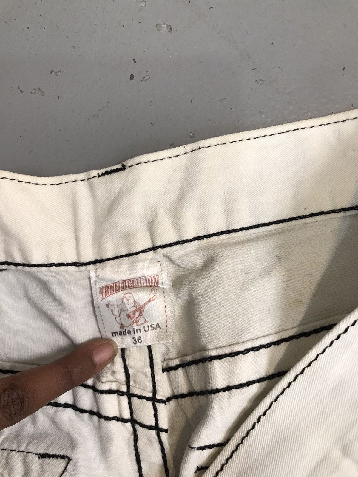 True Religion × Vintage Vintage true religion inspired Joey super T denim jort Size US 36 / EU 52 - 6 Thumbnail