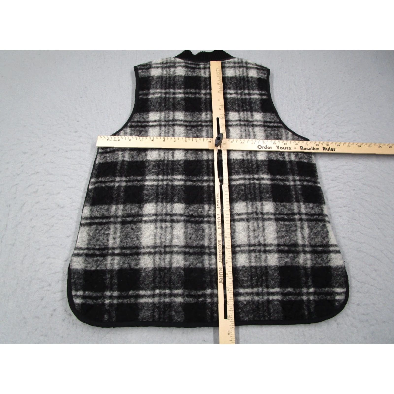 Madewell Madewell Vest Women Medium Gray Plaid Reversible Wool Blend Full Zip Casual Workwear Size M / US 6-8 / IT 42-44 - 7 Thumbnail