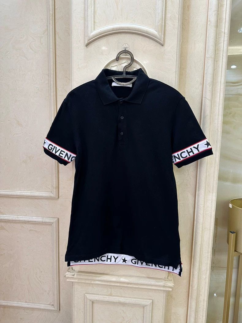 Givenchy Givenchy Logo Tape Black Polo Shirt - dmc Size US XS / EU 42 / 0 - 1 Thumbnail