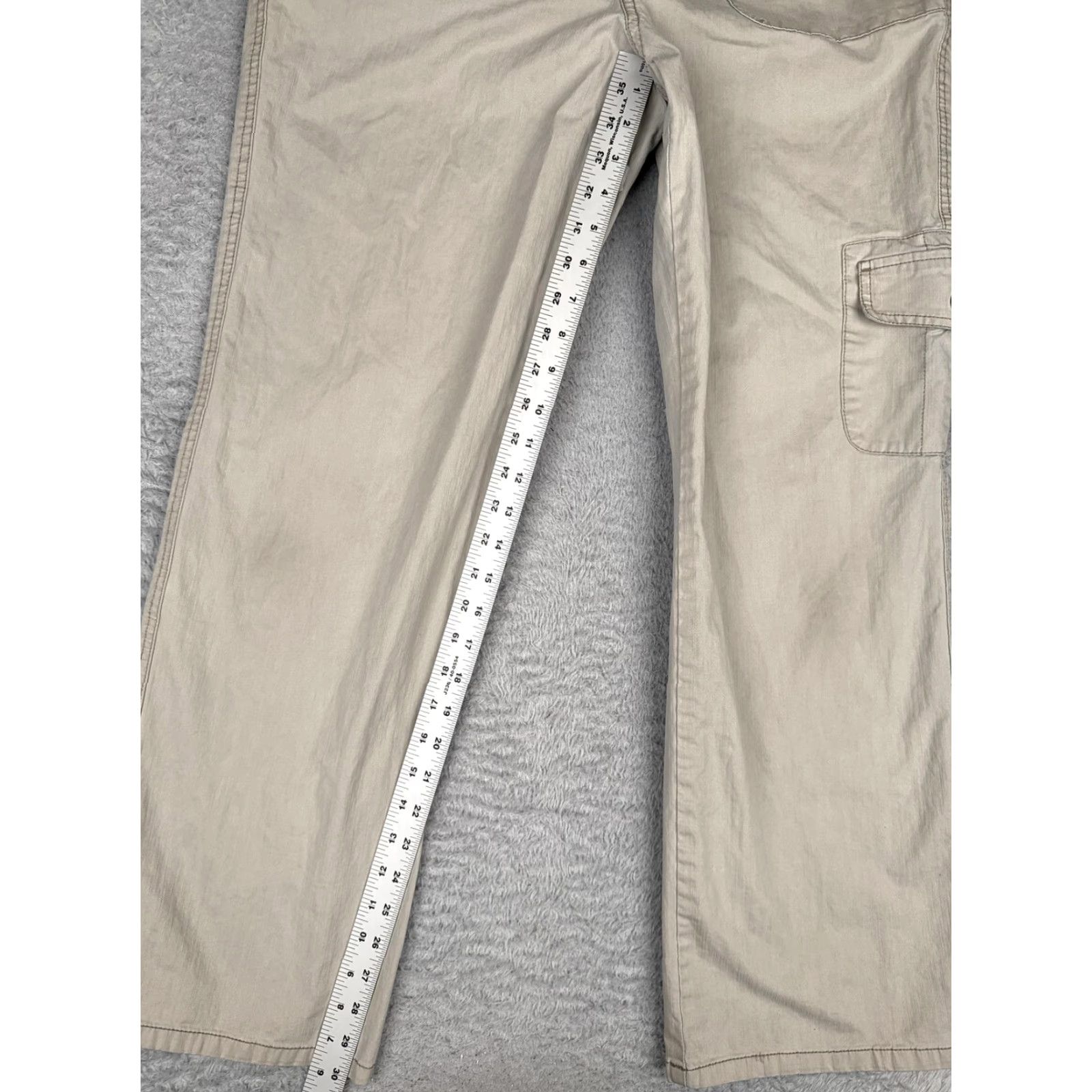 Gloria Vanderbilt Gloria Vanderbilt Jeans Straight Womens 12 Beige Light Wash High Rise 32x31 Cargo Pocket Jeans Woman Beige Light Wash Size 34" / US 12 / IT 48 - 7 Thumbnail