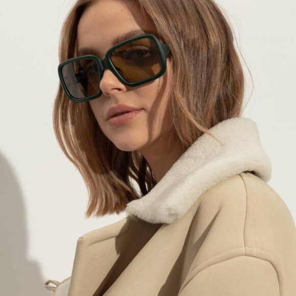 Jacquemus Jacquemus CABANA JAC/86 C2 Sunglasses Sand Square Frame Size ONE SIZE - 3 Thumbnail