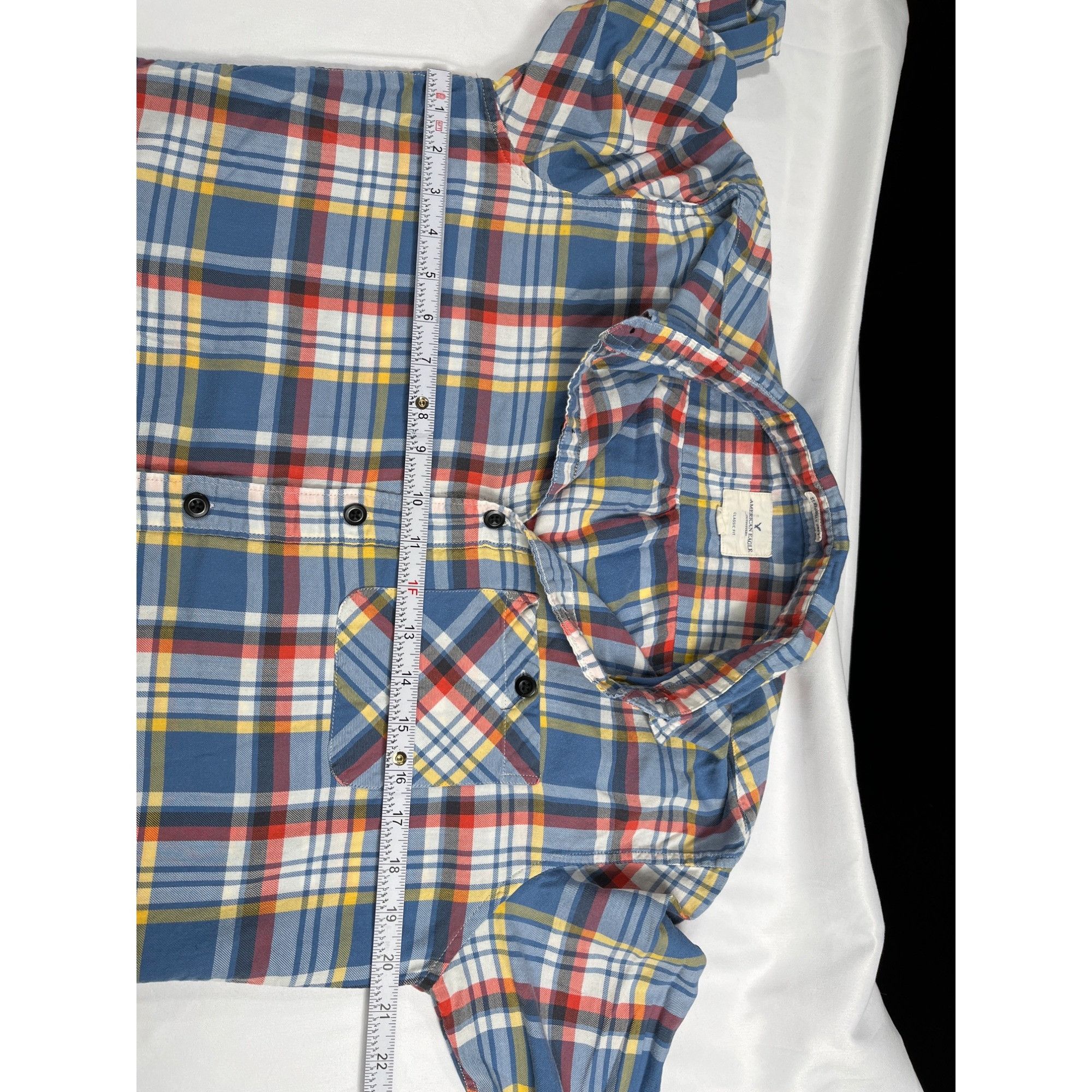 American Eagle Outfitters American Eagle SKU 7696 Mens Casual Button Up Plaid Shirt Si Size US S / EU 44-46 / 1 - 3 Thumbnail