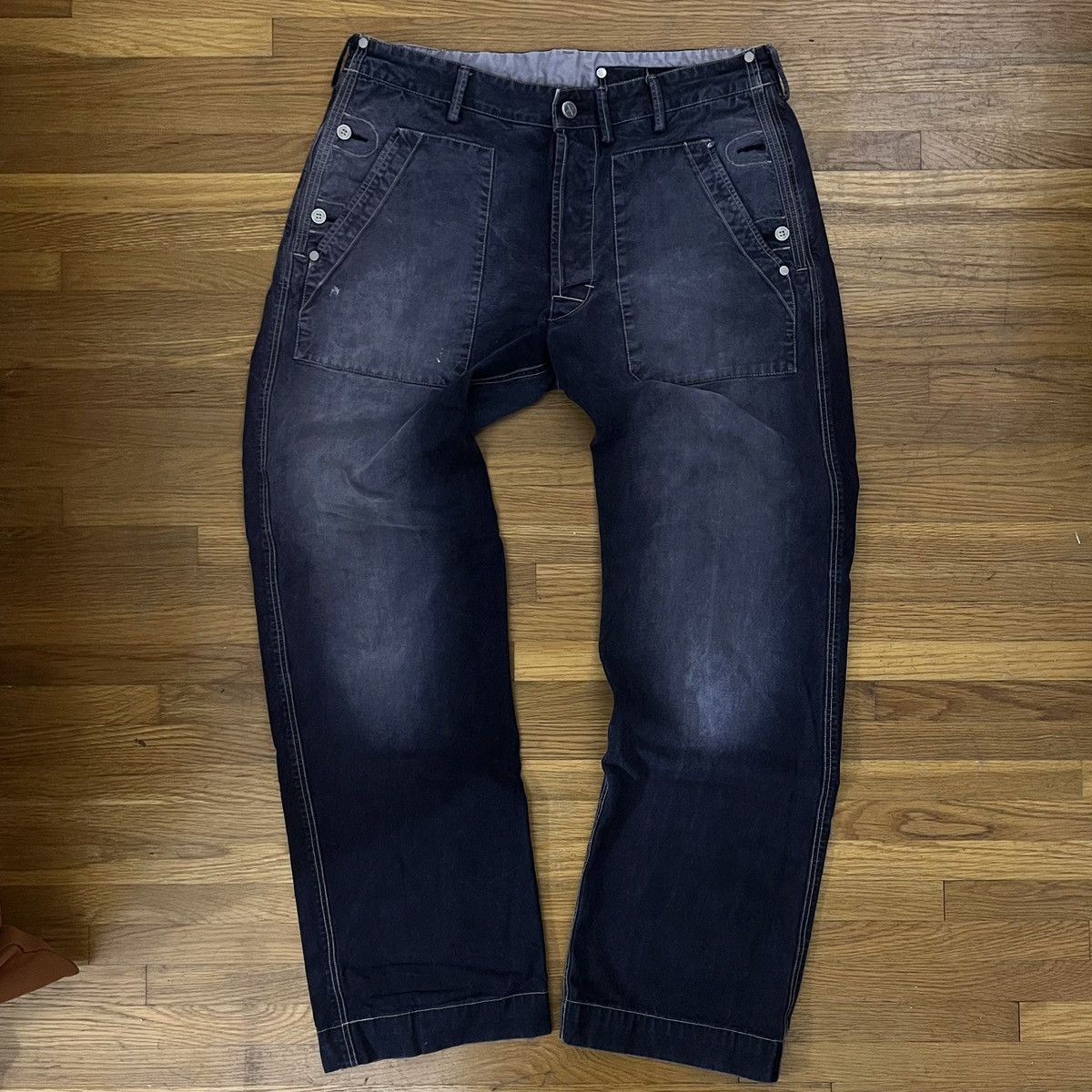 image of Stone Island Pants in Navy, Men's (Size 34)