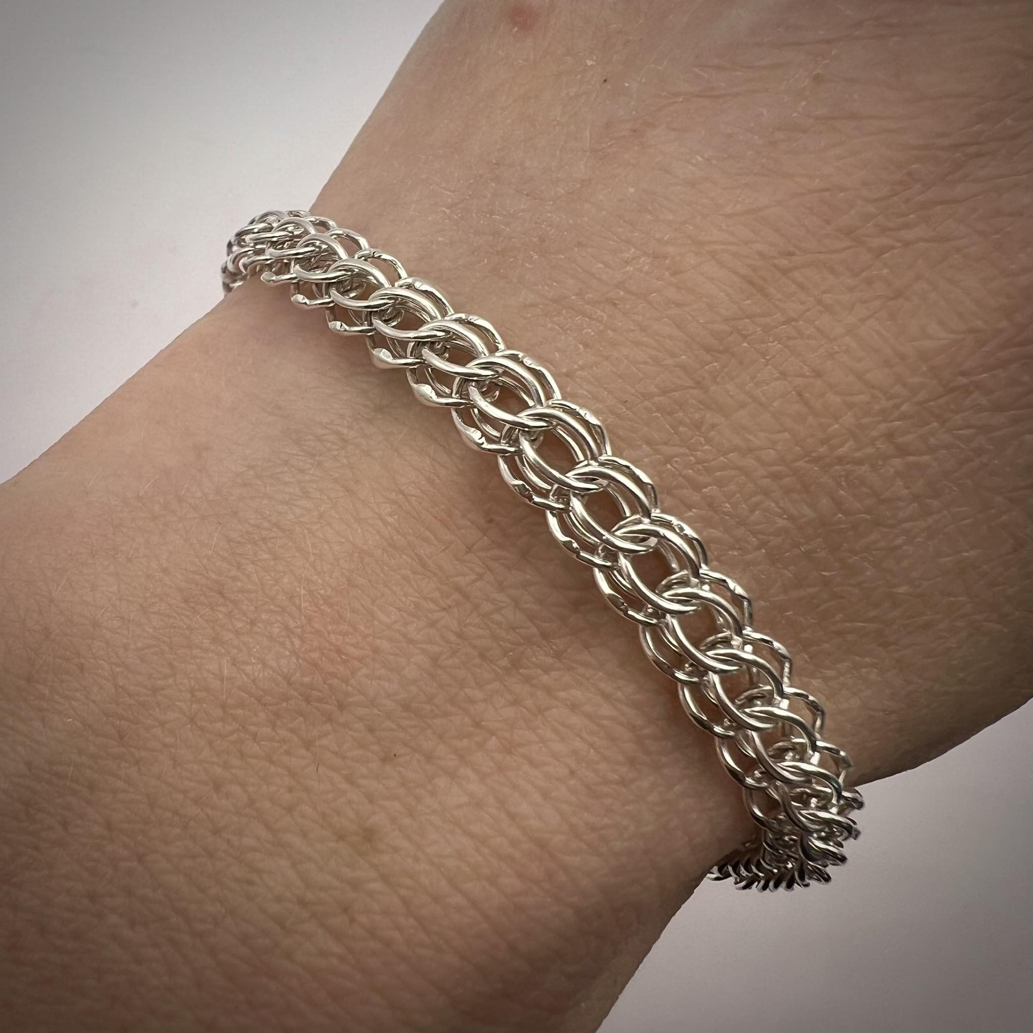 Sterling Silver Fine Vintage Sterling Silver 925 Chain Bracelet 10 gr Size ONE SIZE - 2 Thumbnail