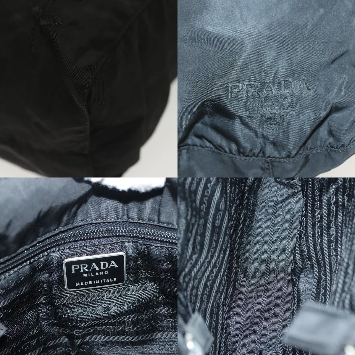 Prada PRADA Hand Bag Nylon Black Silver Size ONE SIZE - 11 Thumbnail