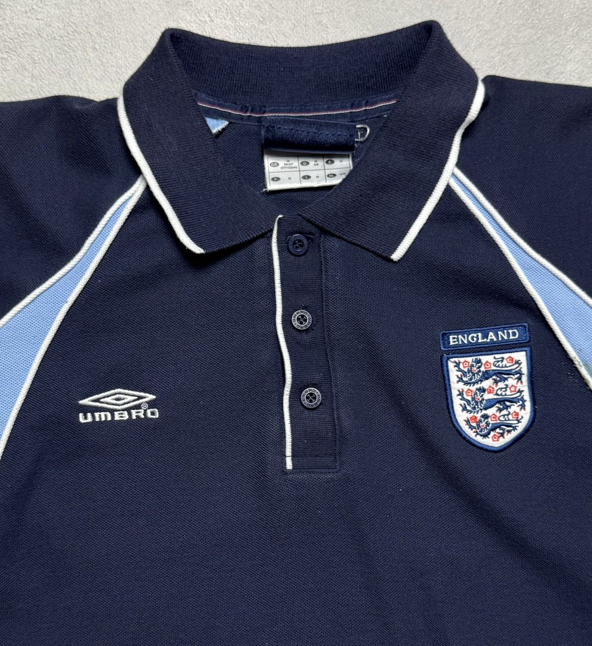 Umbro England 2001 2002 Football Soccer Polo Shirt Umbro Size US M / EU 48-50 / 2 - 7 Thumbnail