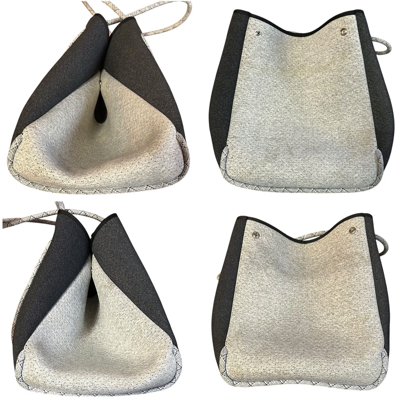 Vintage Haute Shore Large Neoprene Gray Star Tote Shoulder Hand Bag Women’s Purse Mens? Size ONE SIZE - 8 Thumbnail