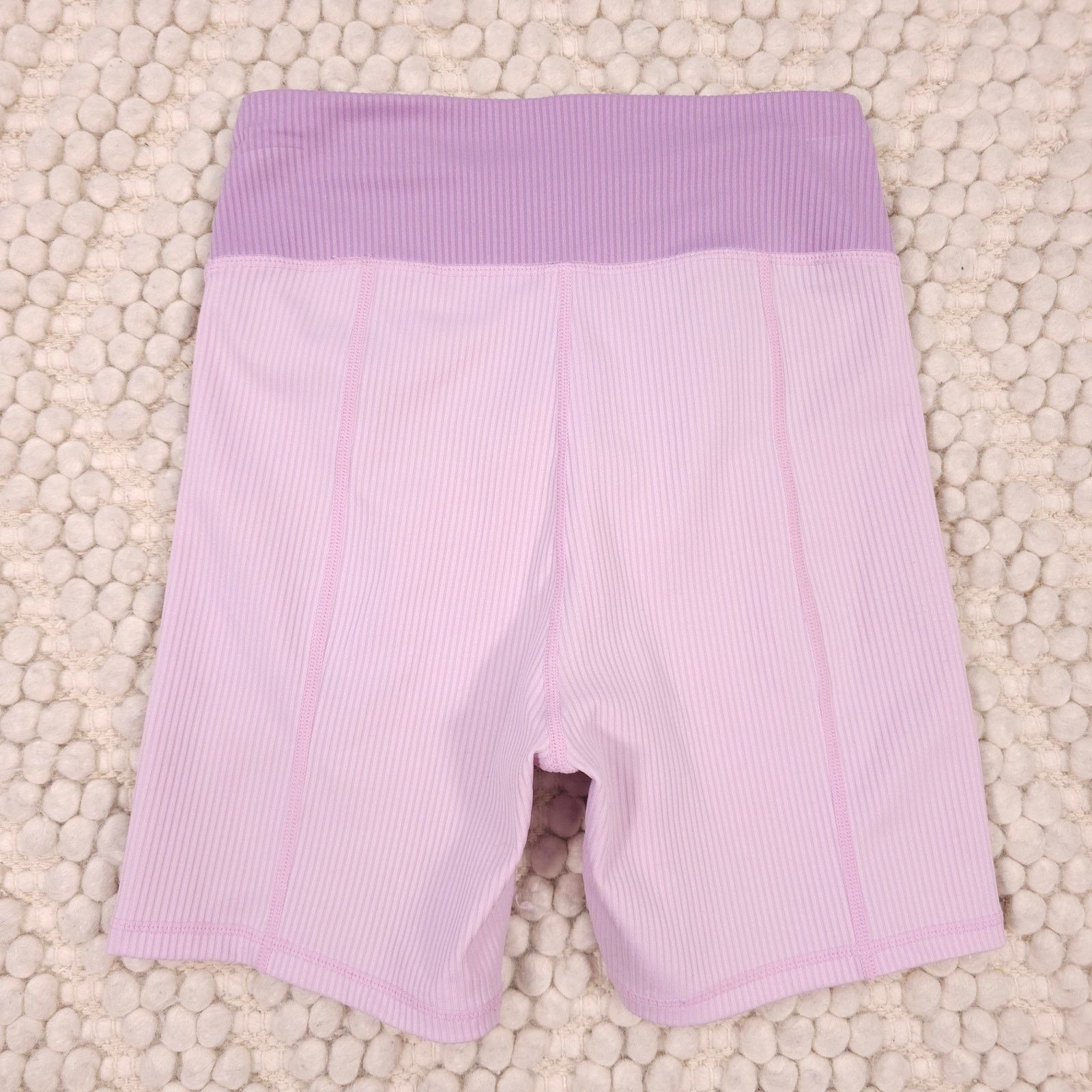 For Love & Lemons For Love & Lemons Ribbed Dani Biker Shorts Pink Purple Small Size 27" / US 4 / IT 40 - 2 Thumbnail