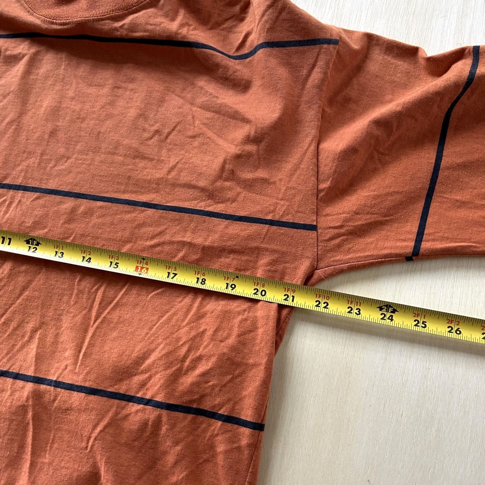 Vintage Vintage Le Tigre Shirt Mens Large Orange Striped Long Sleeve Tee T-Shirt Size US L / EU 52-54 / 3 - 4 Thumbnail