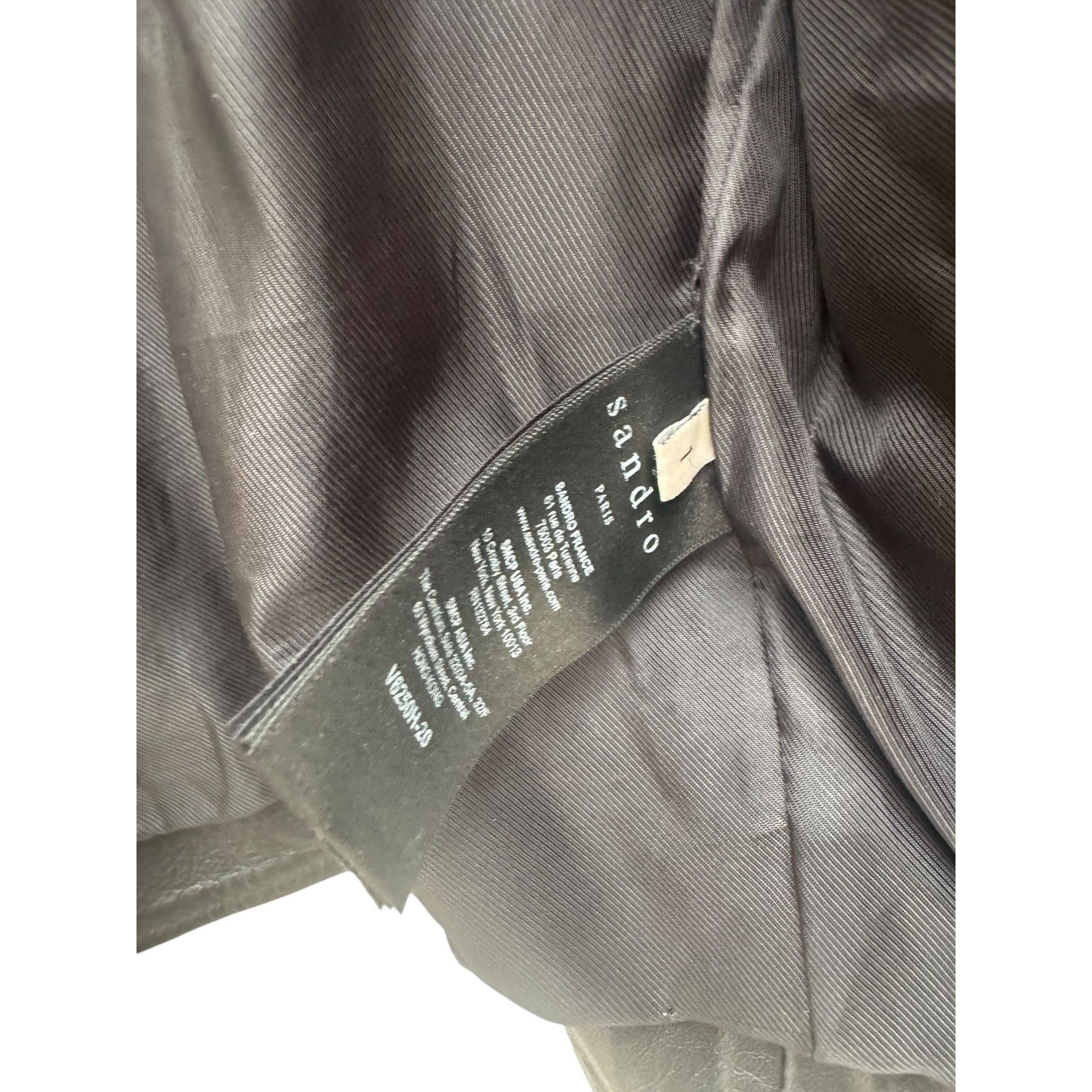 Sandro Black Biker Leather Jacket Size XS / US 0-2 / IT 36-38 - 6 Thumbnail