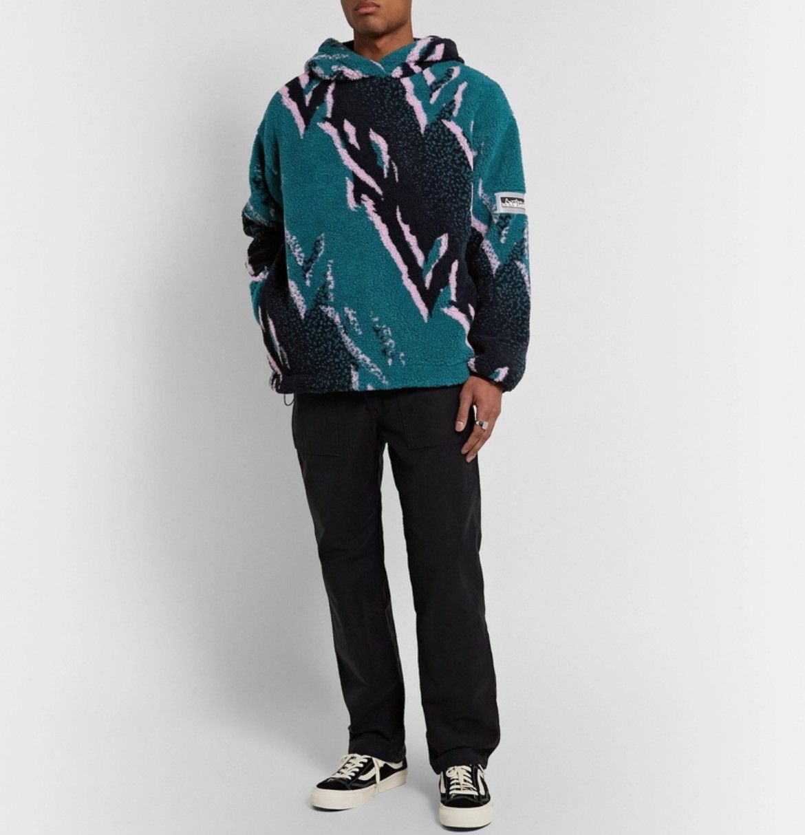Aries Aries Oversized Jacquard Fleece Hoodie UNISEX Size US XS / EU 42 / 0 - 1 Thumbnail