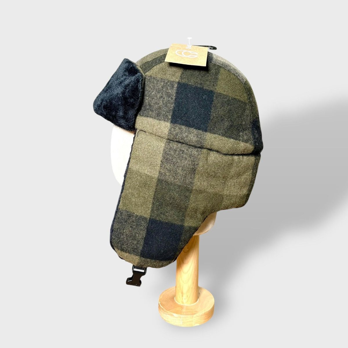 Other Chaos Unisex Winter Quilted Green Plaid Trapper Hat Sz OS Size ONE SIZE - 7 Thumbnail