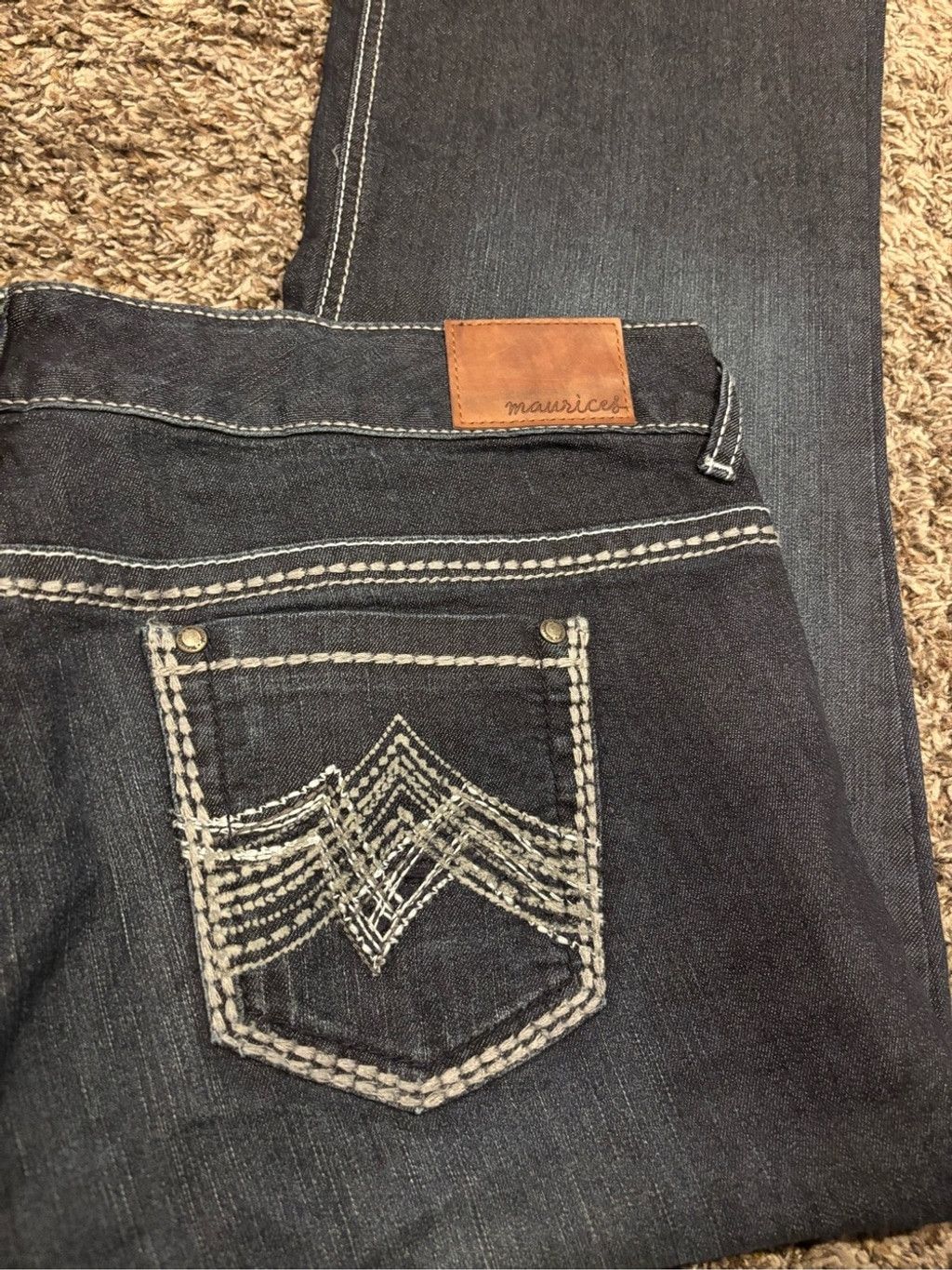 Maurice Lacroix Maurices Skinny Jeans with Embroidered Back Pockets Size 36" / US 14 / IT 50 - 2 Thumbnail