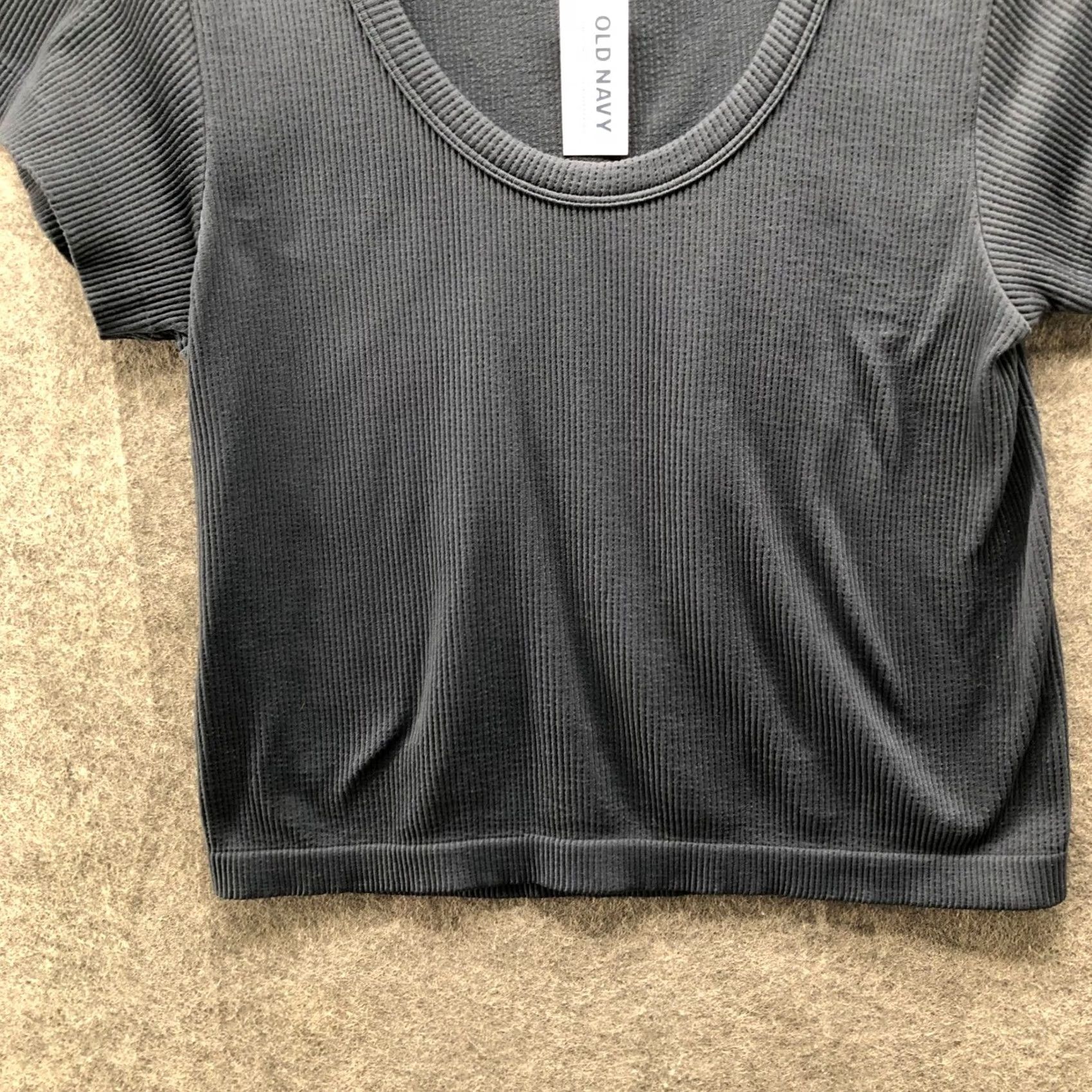 Old Navy Old Navy Womens XXL Navy Scoop Neck Ribbed Seamless Active Top Size XXL / US 16-18 / IT 52-54 - 4 Thumbnail