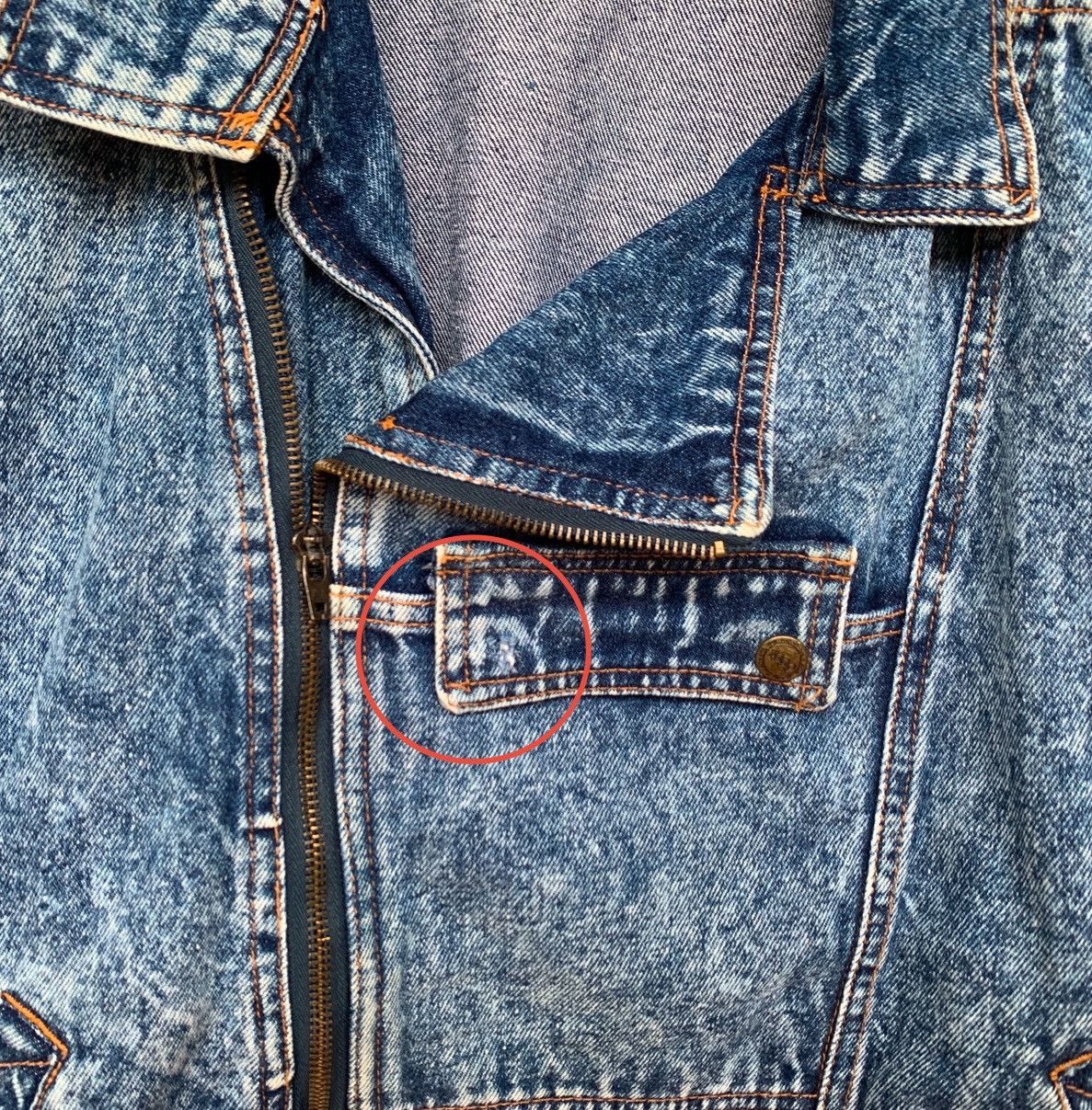 Hunter Vintage Asymmetric Hunter Mountain Acid Wash Denim Jacket Size US S / EU 44-46 / 1 - 10 Thumbnail