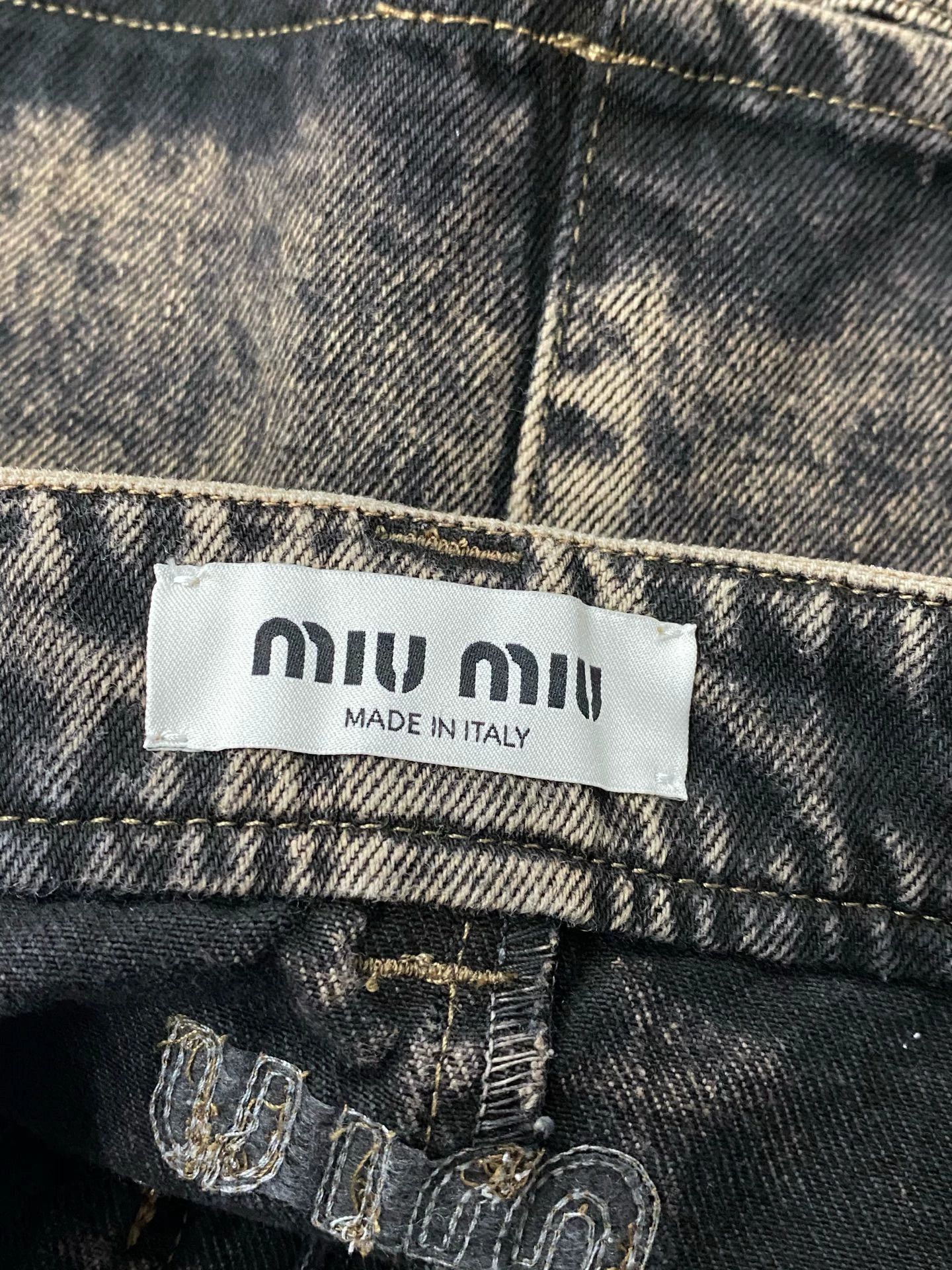 Miu Miu MIU MIU distressed pocket low-rise denim skirt Size S / US 4 / IT 40 - 4 Thumbnail
