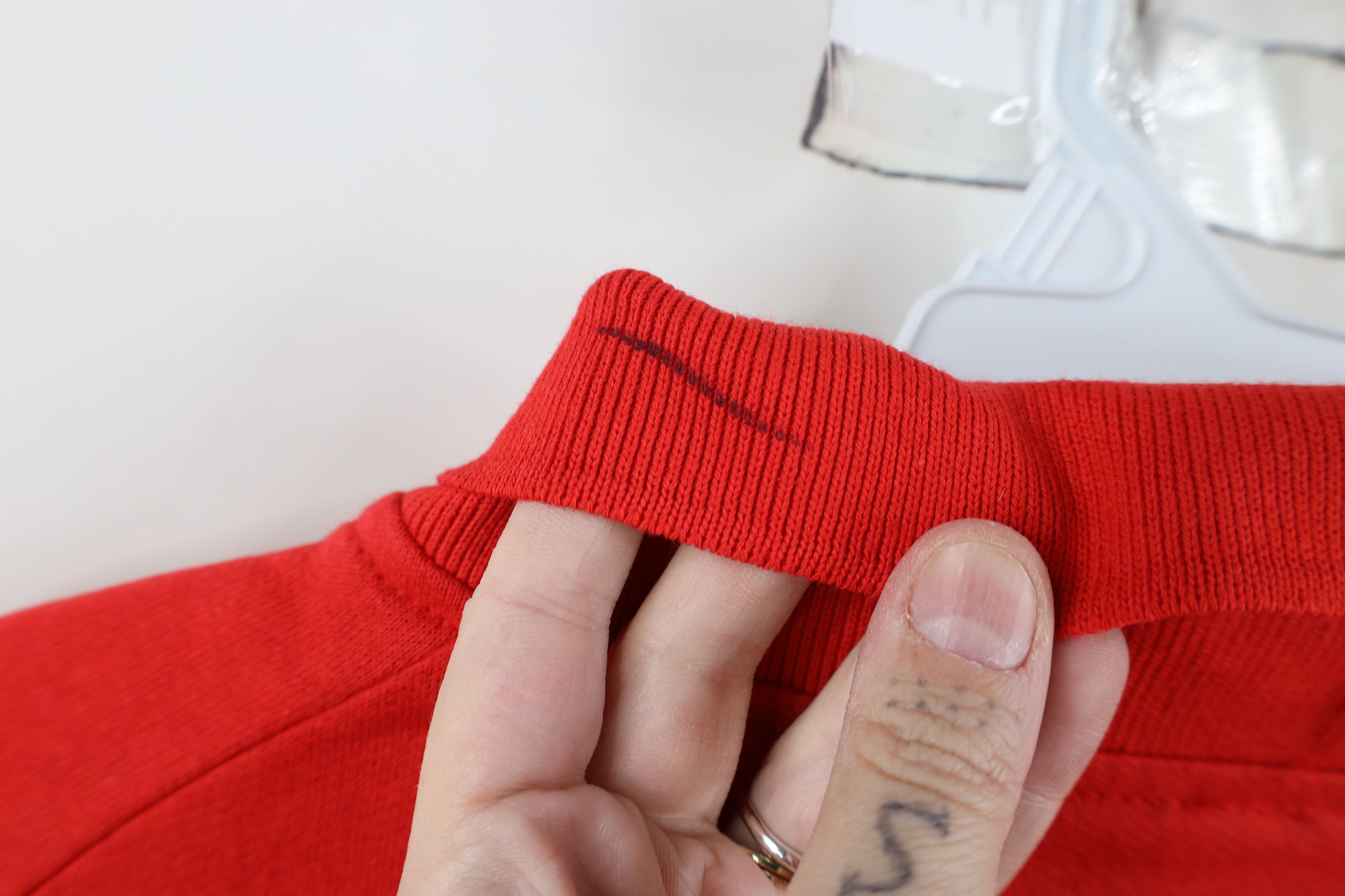 Vintage Deadstock Vintage 90s Streetwear Collared Sweatshirt Red USA Size US XL / EU 56 / 4 - 7 Thumbnail
