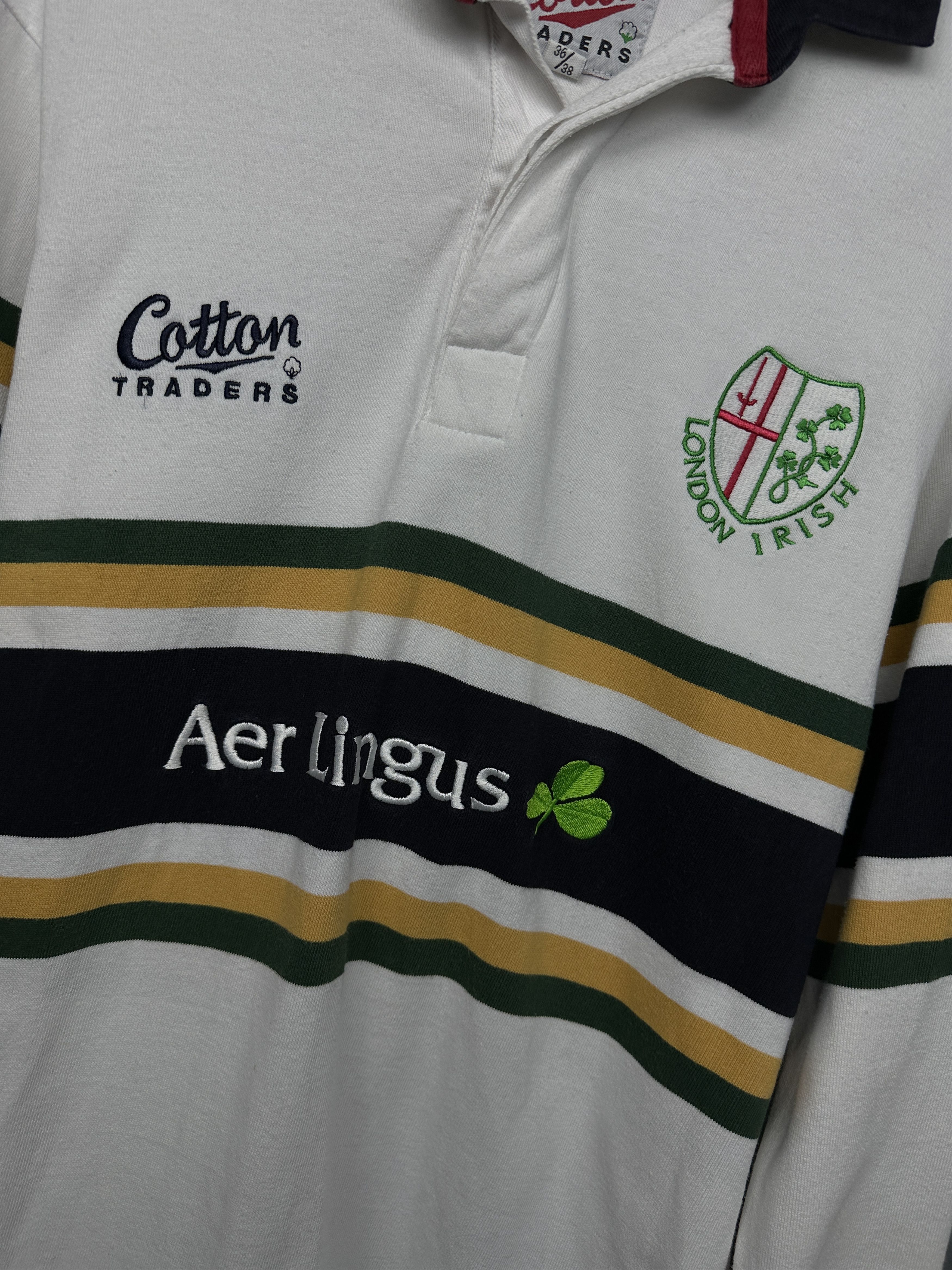Cotton Traders Cotton Traders London Irish Rugby 90s Vintage Polo Shirt Size US S / EU 44-46 / 1 - 3 Thumbnail
