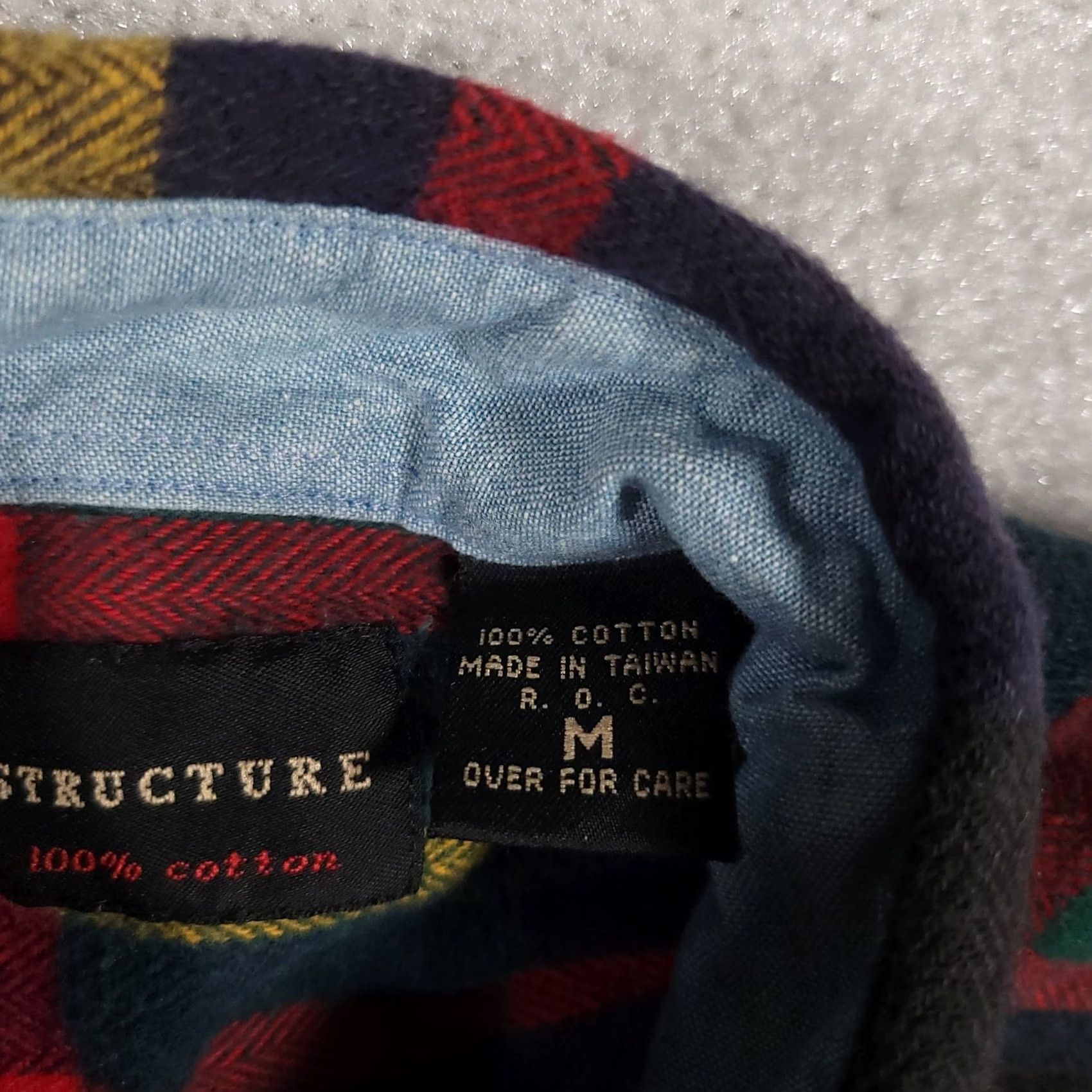 Vintage VINTAGE Structure Shirt Mens Medium Plaid Flannel Button Down 90s Size US M / EU 48-50 / 2 - 7 Thumbnail