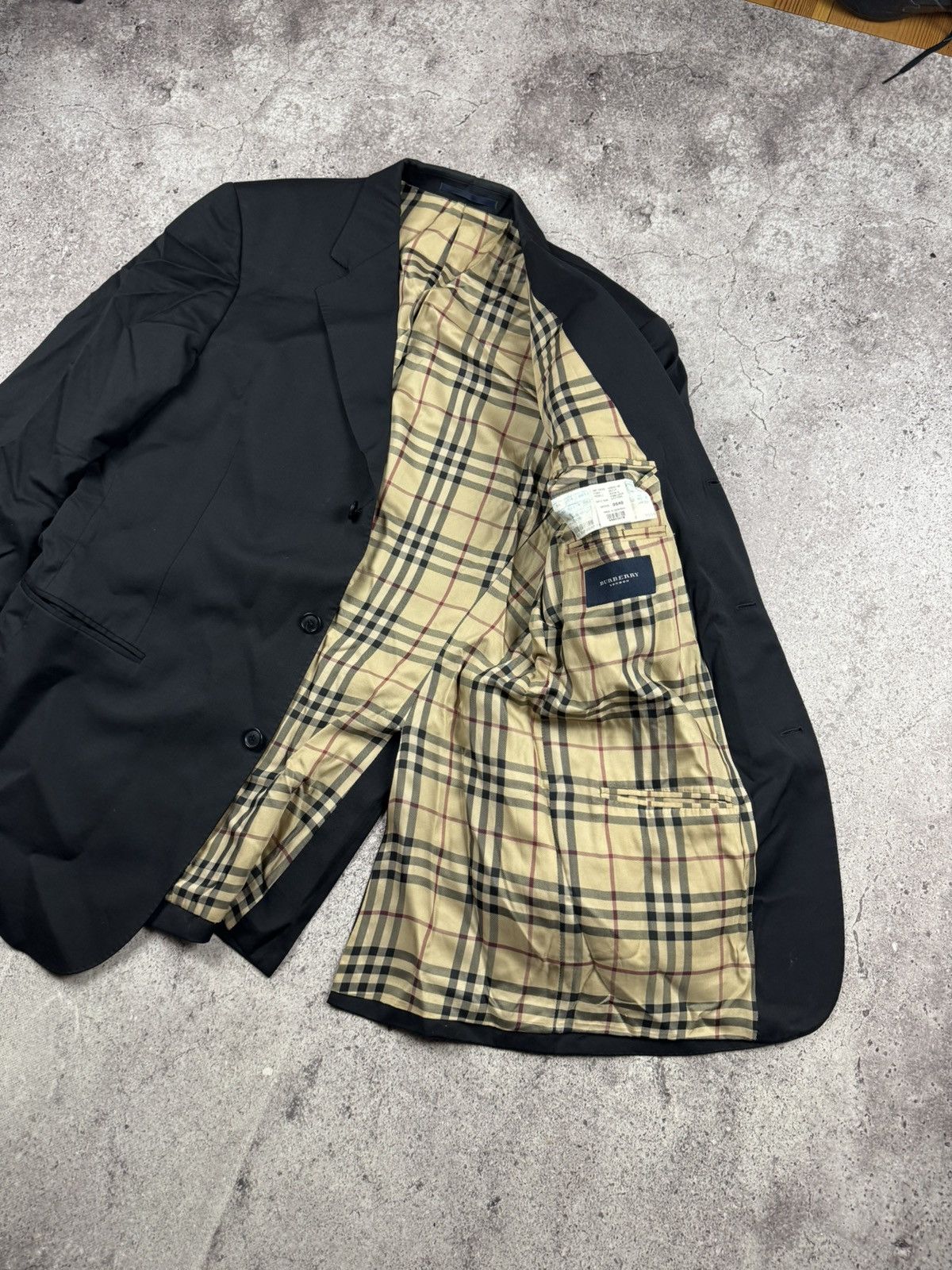 Burberry Nova Check Luxury Navy Golden Buttons Blazer Jacket