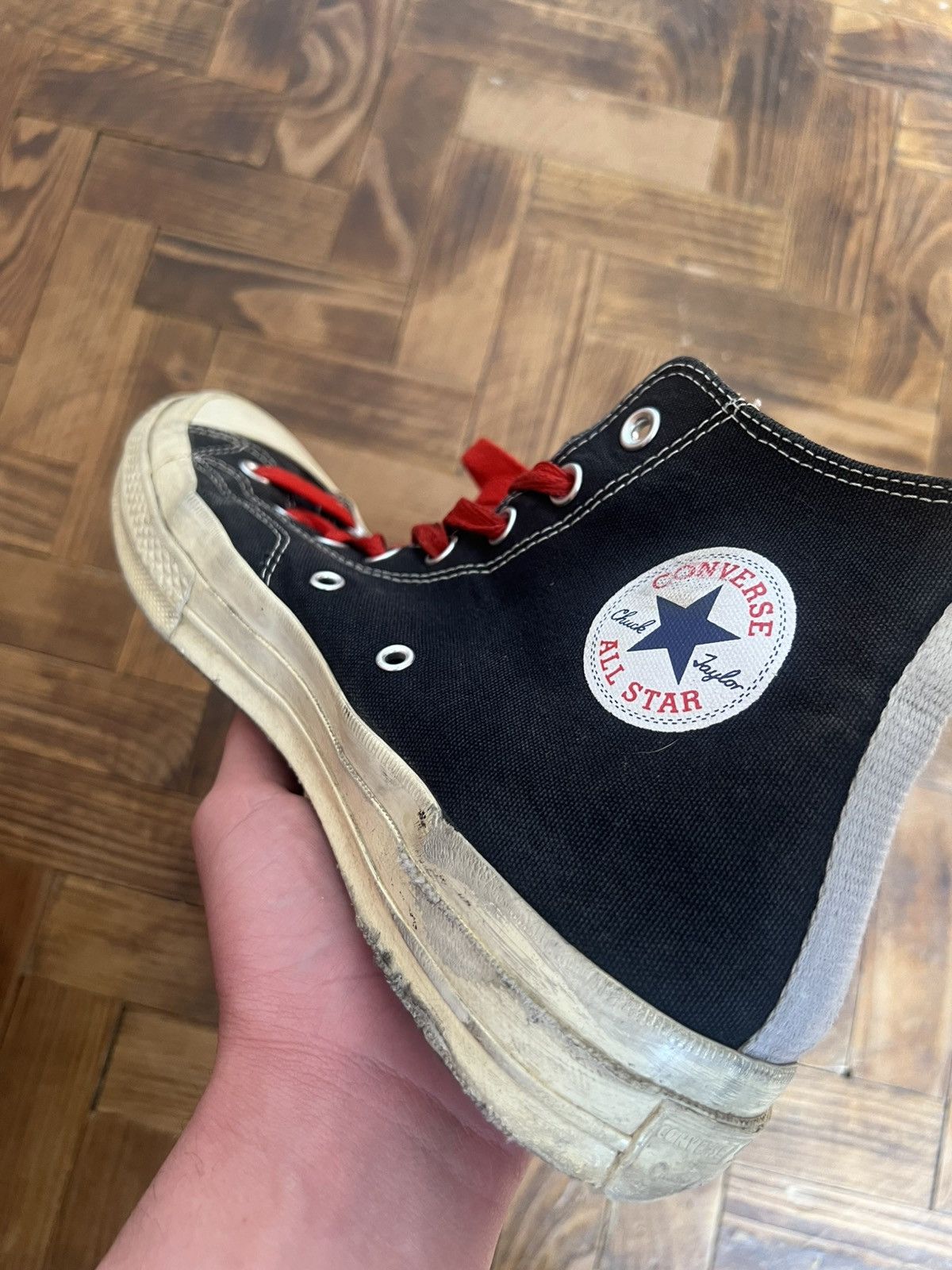Comme des Garcons PLAY × Converse Converse play hi top come des Garson Size US 10 / EU 43 - 11 Thumbnail