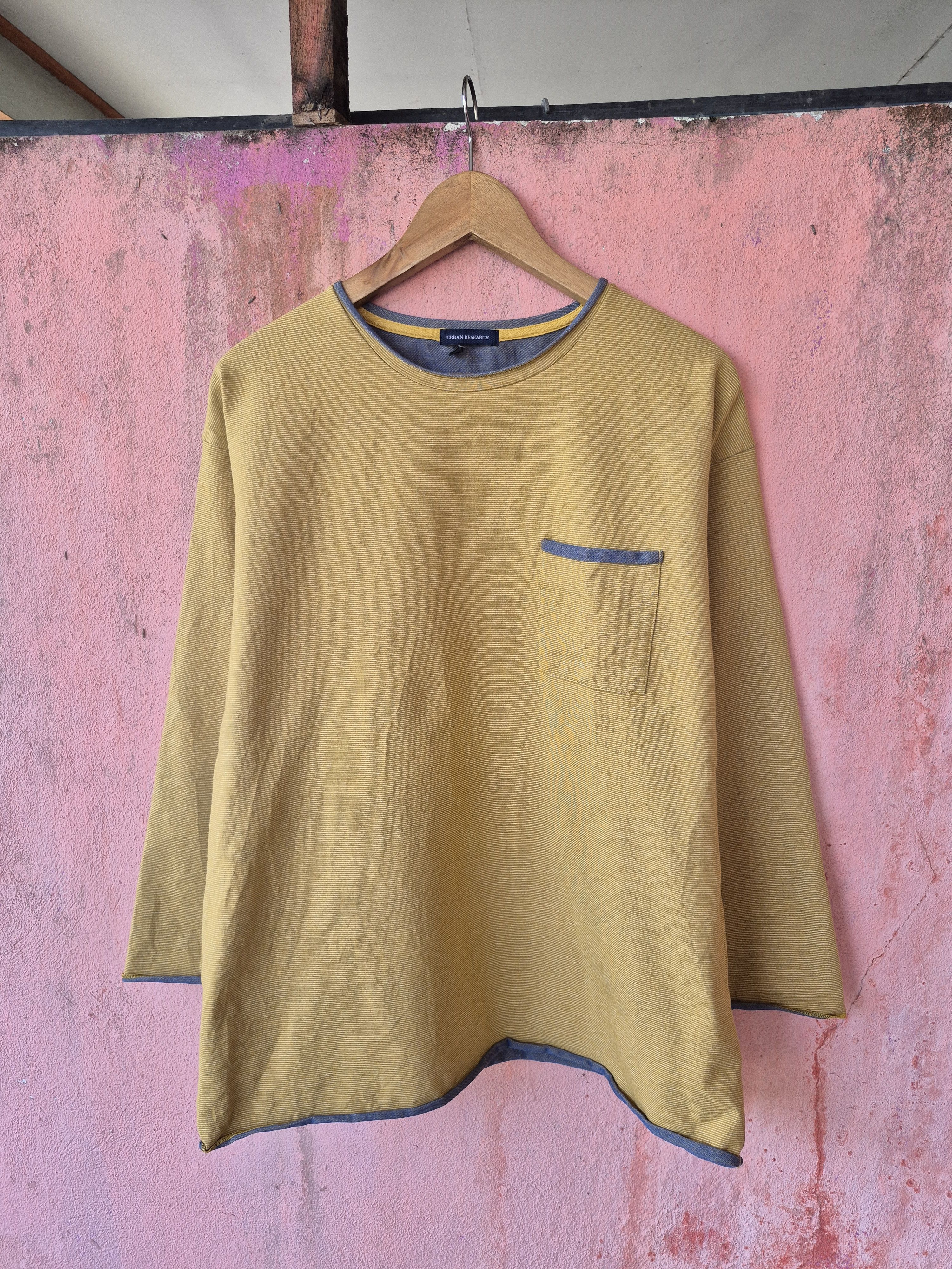 🔥 Vintage Style Urban Research Double Layer Denim Tee