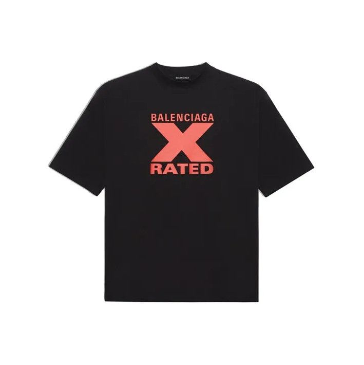 Balenciaga Black X Rated Graphic T-Shirt