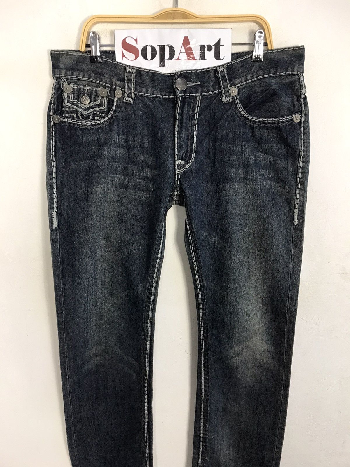 True Religion Vintage True Raligion Made in Usa Denim Jeans Size US 37 - 3 Thumbnail