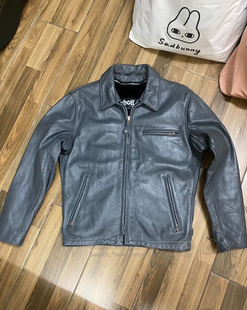 Schott Schott 643 Classic Straight Lapel Leather Jacket Size US XS / EU 42 / 0 - 1 Thumbnail