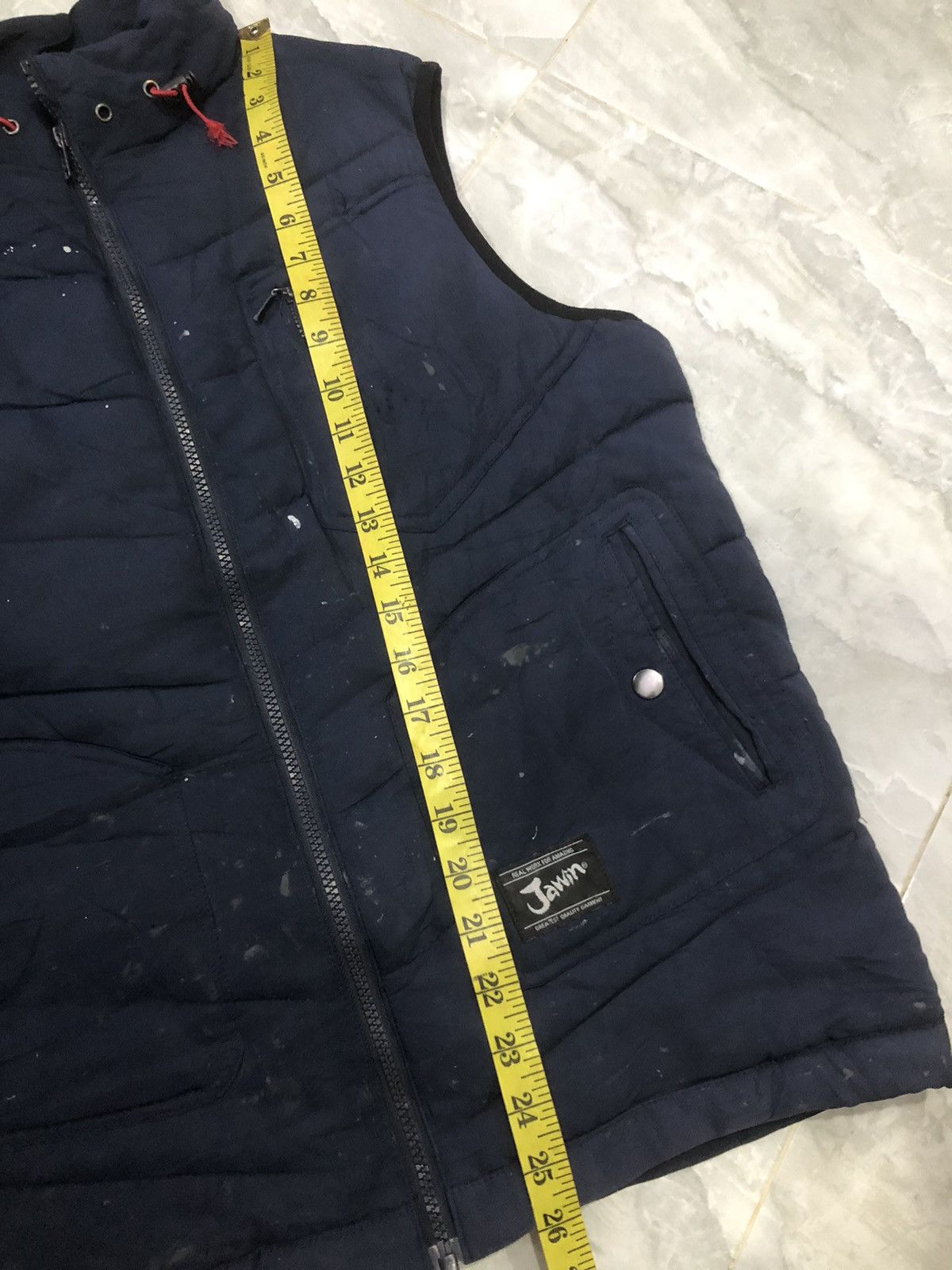 Japanese Brand Jawin puffer down vest distressed paint splatter Size US M / EU 48-50 / 2 - 13 Thumbnail