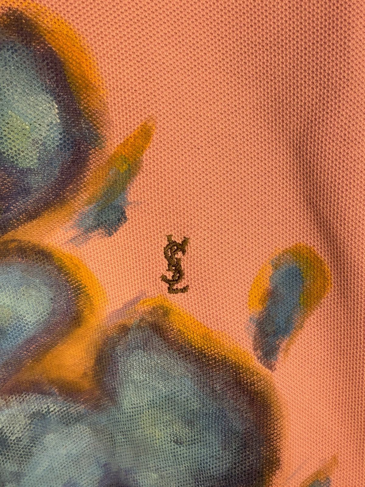 Yves Saint Laurent 1of1 YSL Polo Shirt Pink Art Vintage Tee Button Up y2k Size US XL / EU 56 / 4 - 8 Thumbnail