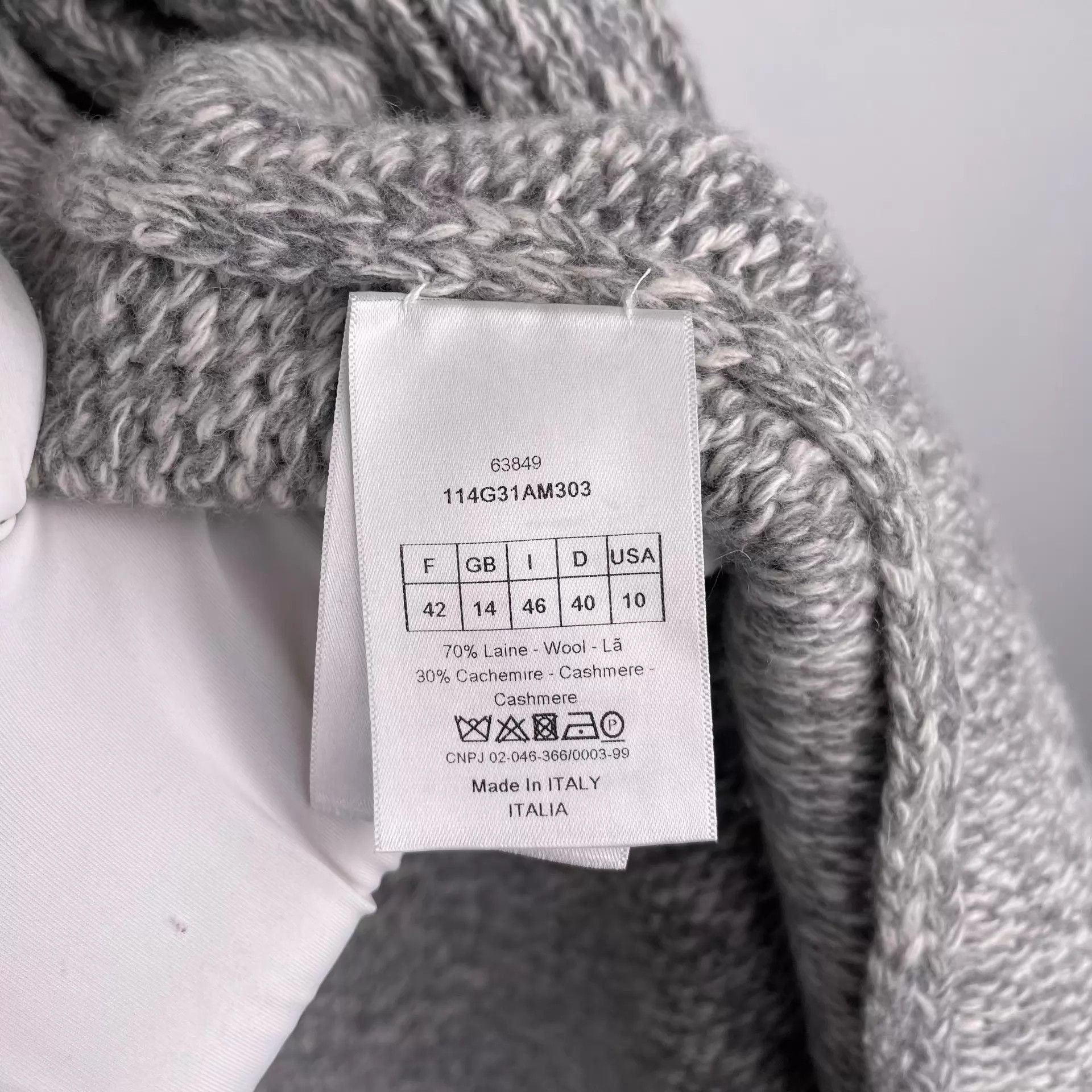 Dior Dior Gray Wool Coat 46 Size M / US 6-8 / IT 42-44 - 5 Thumbnail