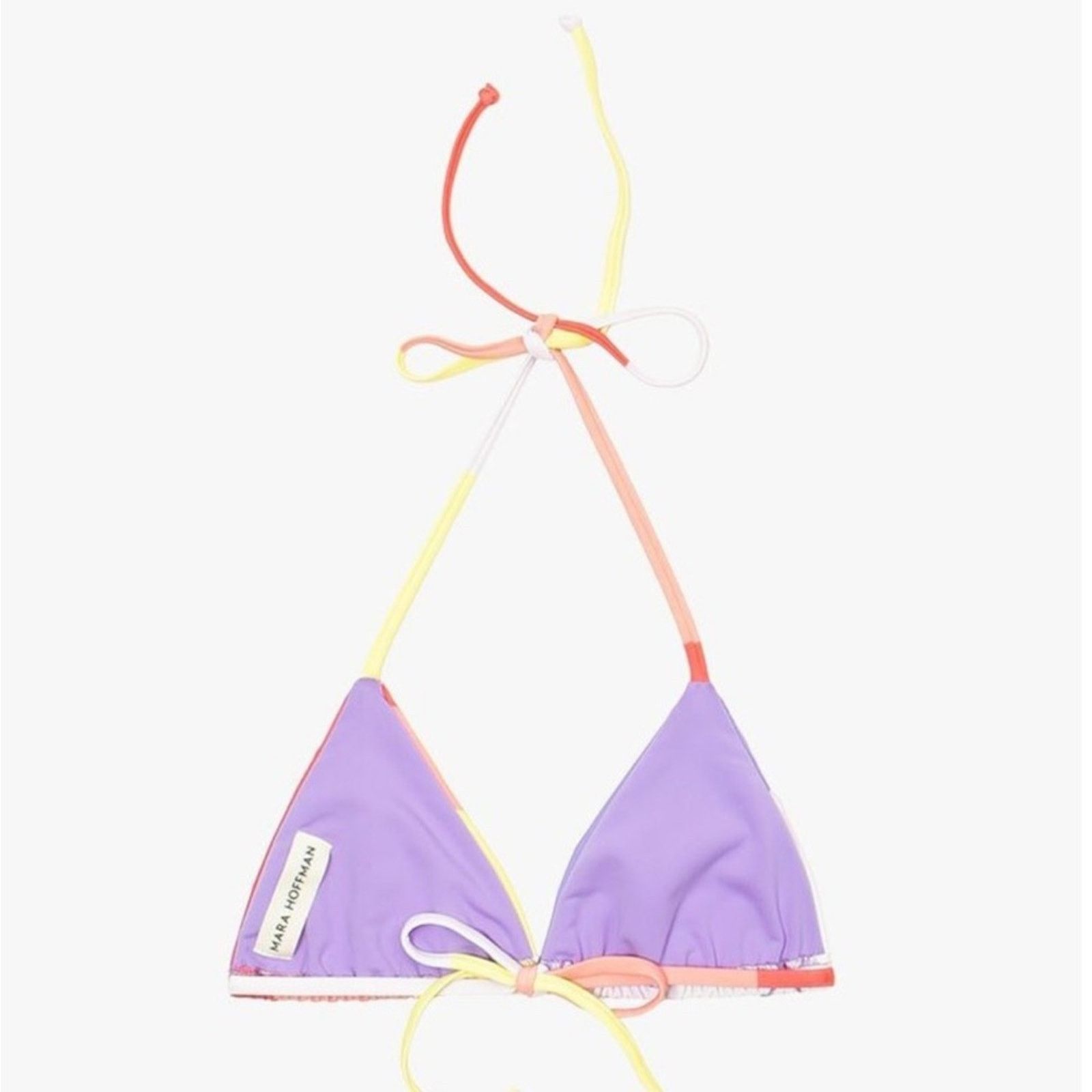 Mara Hoffman Mara Hoffman Rae Triangle Bikini Top - Rainbow Multi Size L Size ONE SIZE - 2 Thumbnail