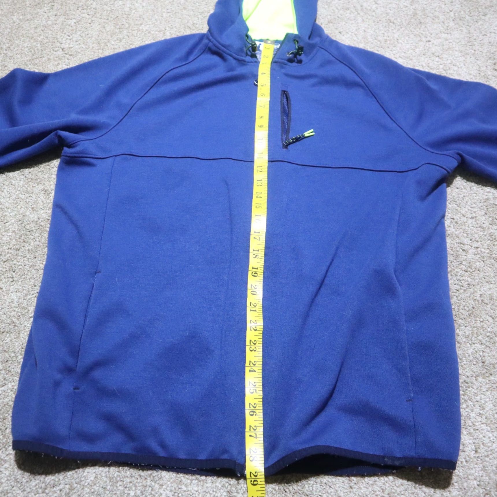 Russell Athletic VINTAGE Russell Athletic Solid Blue Full Zip Hoodie X-Large Men's Size XL Blue Rich Fleece Sweatshirt 90s Size XL / US 12-14 / IT 48-50 - 7 Thumbnail