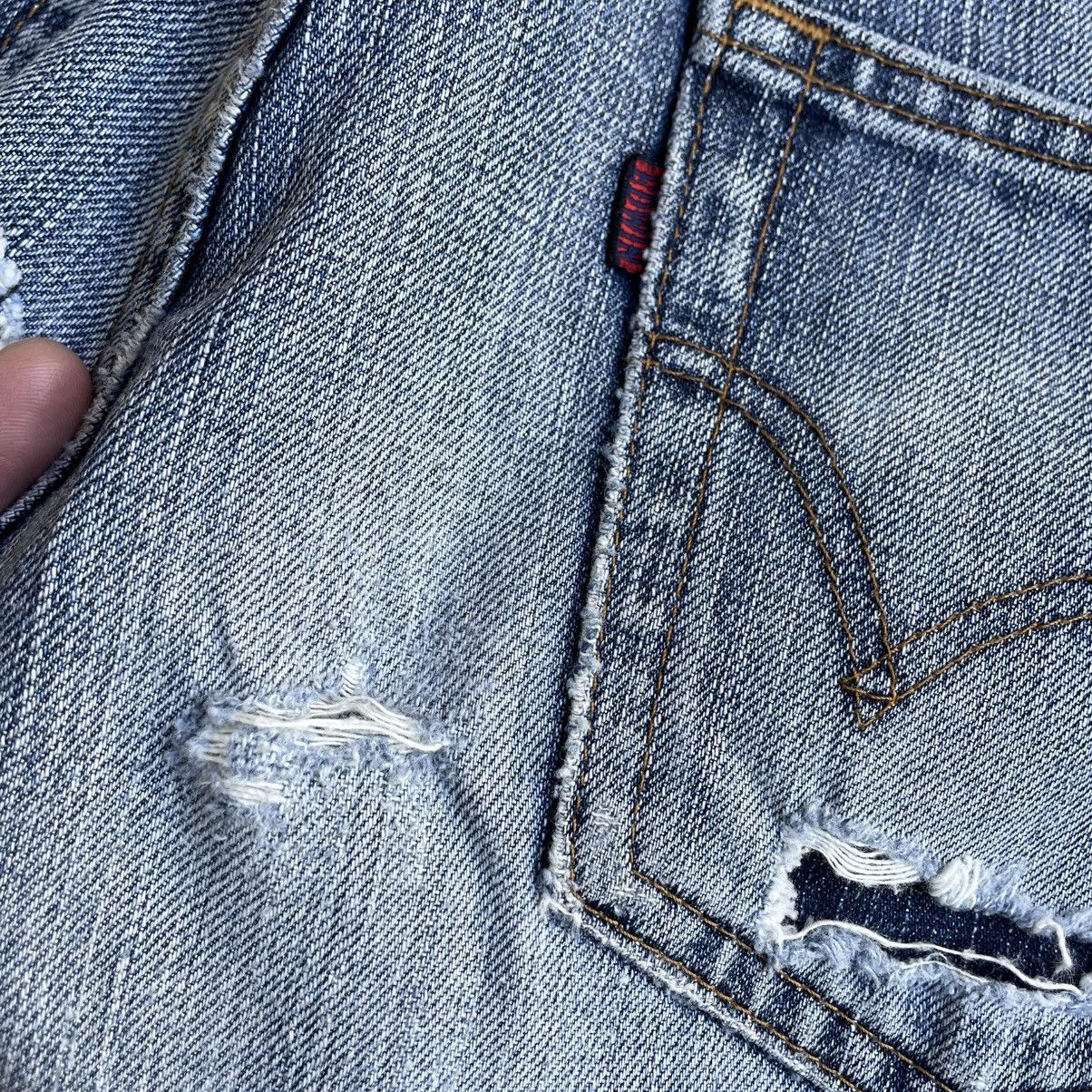 Edwin 🔥Vintage Edwin 503 Stoned Washed Ripped Distress Denim Jeans Size US 30 / EU 46 - 12 Thumbnail