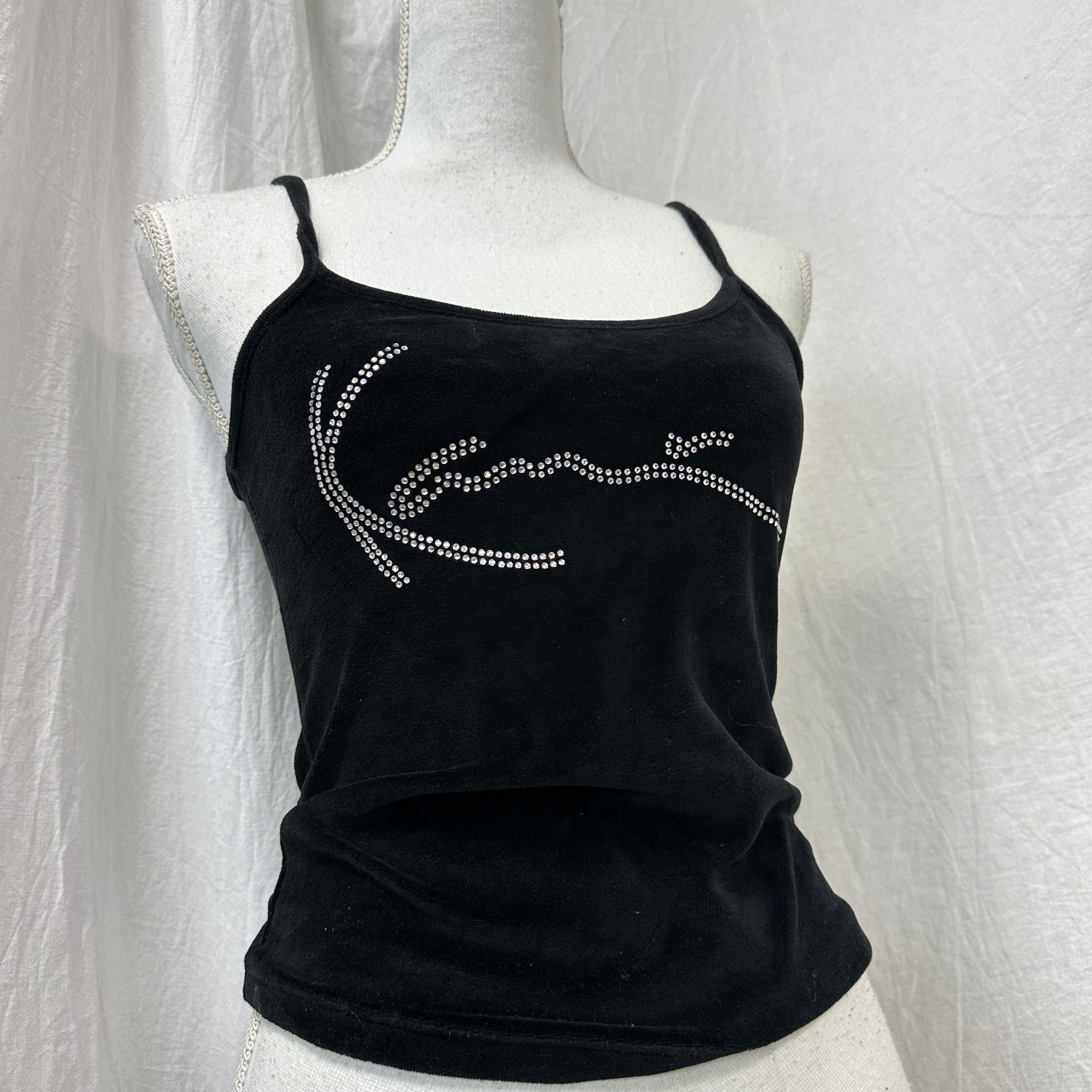 Karl Kani Vintage Velvet Old Money Rhinestones Karl Kani Top Y2K Size XS / US 0-2 / IT 36-38 - 6 Thumbnail