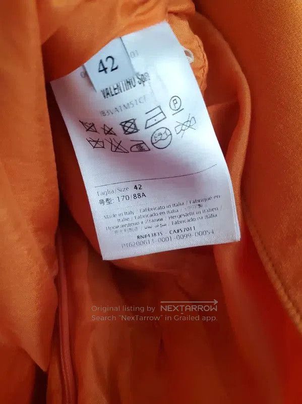 Valentino Valentino Orange Wool Short Sleeve Dress . Size M / US 6-8 / IT 42-44 - 3 Thumbnail