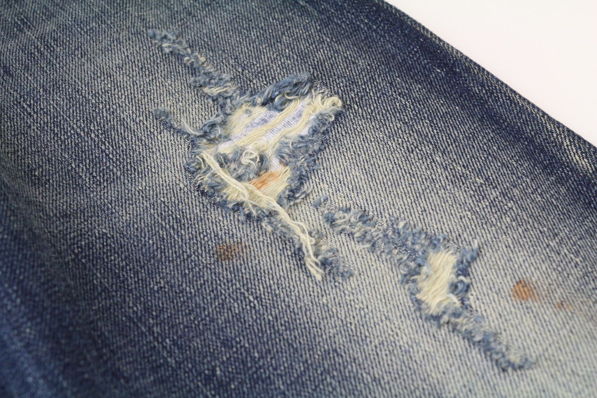 Takeshy Kurosawa W32 Slim Blue Cotton Distressed Wash Jeans 75368 Size US 32 / EU 48 - 8 Thumbnail