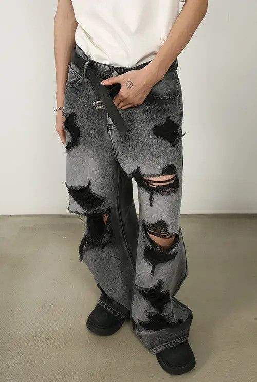 Other Straight-leg ripped wide-leg jeans Size US 32 / EU 48 - 5 Thumbnail