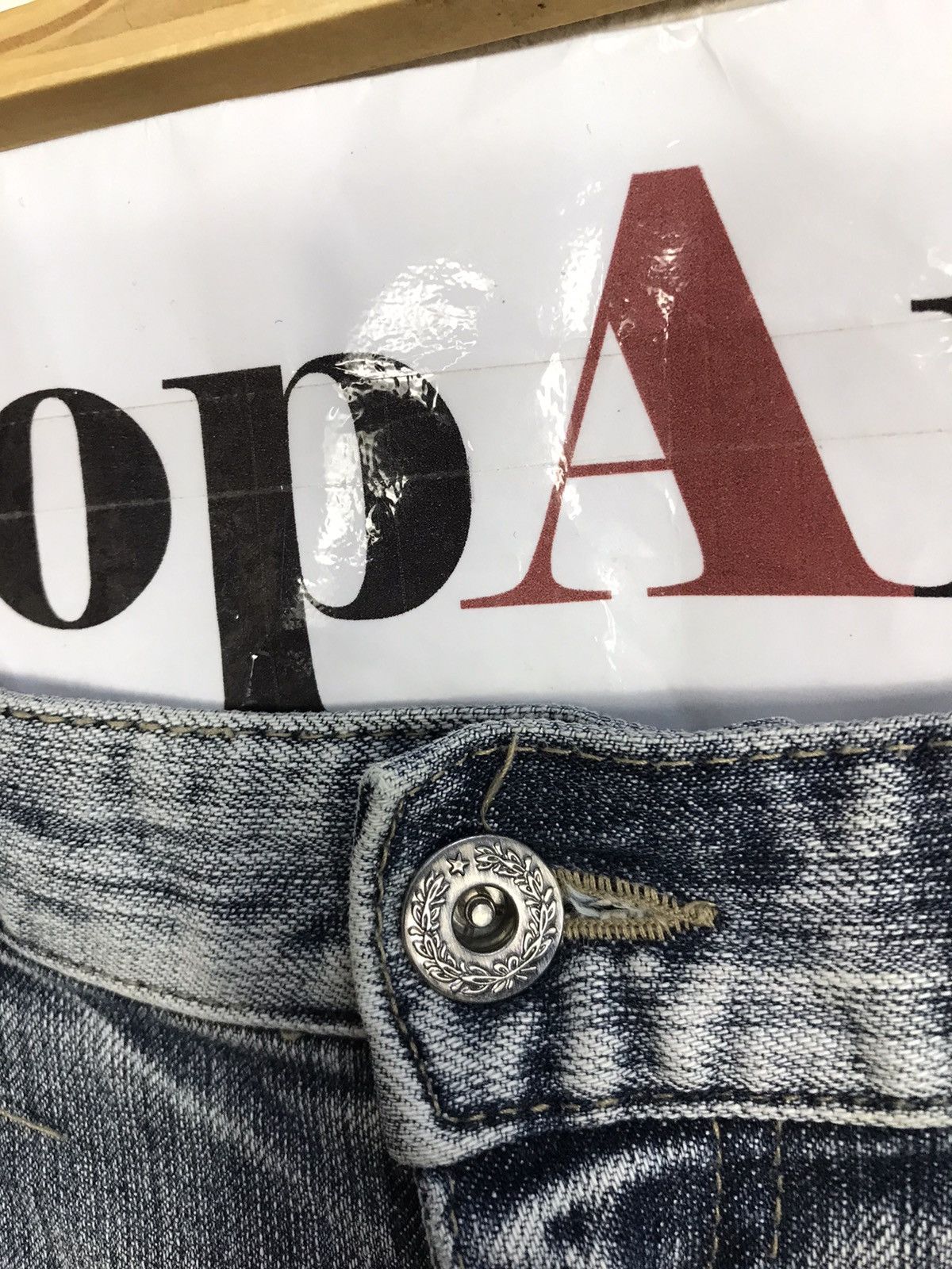 PPFM × Vintage Vintage Ppfm Twirl Punk Zipper Light Wash Jeans Size US 33 - 8 Thumbnail